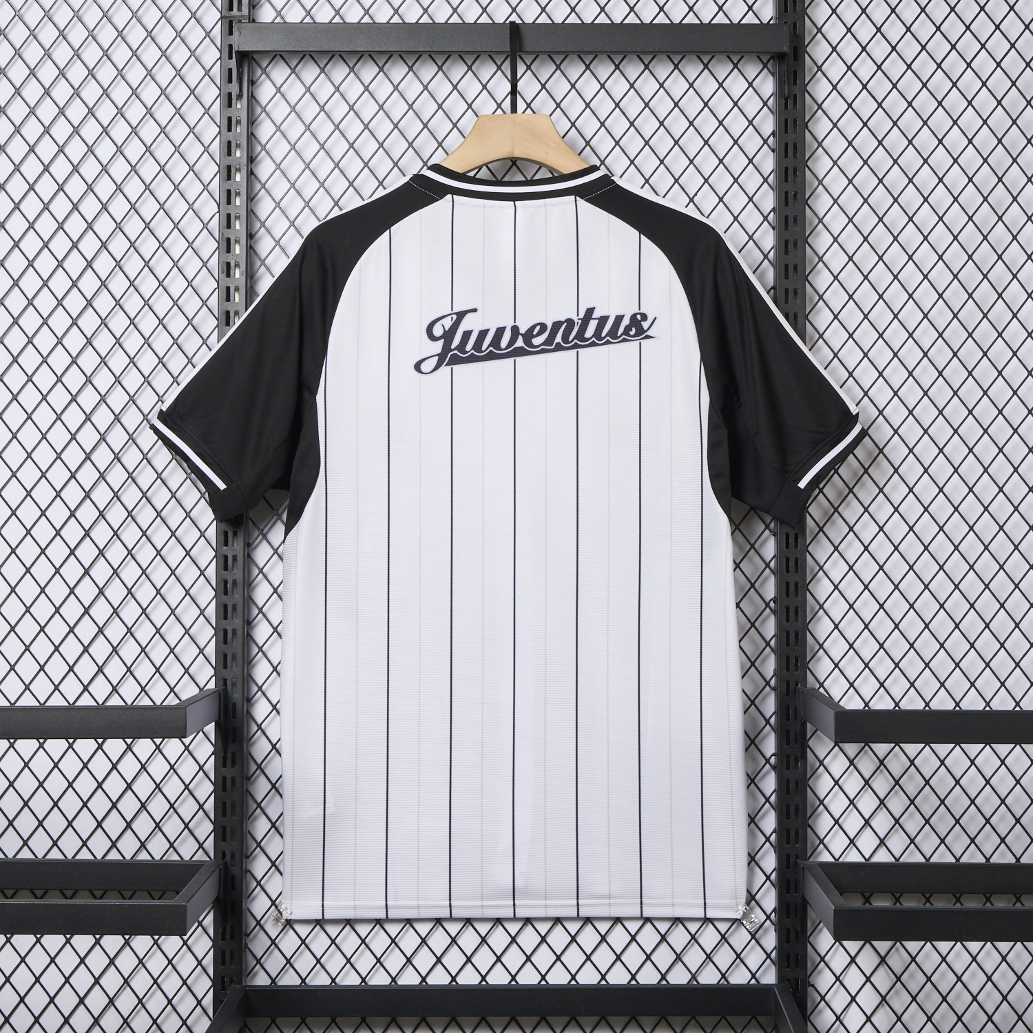 AlphaJersey-Juventus 25-26 White Baseball Jersey with Black Stripes
