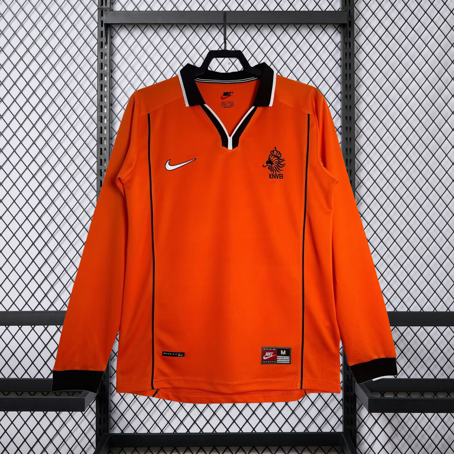 AlphaJersey-Retro Netherlands 1998 Home Long Sleeves Jersey