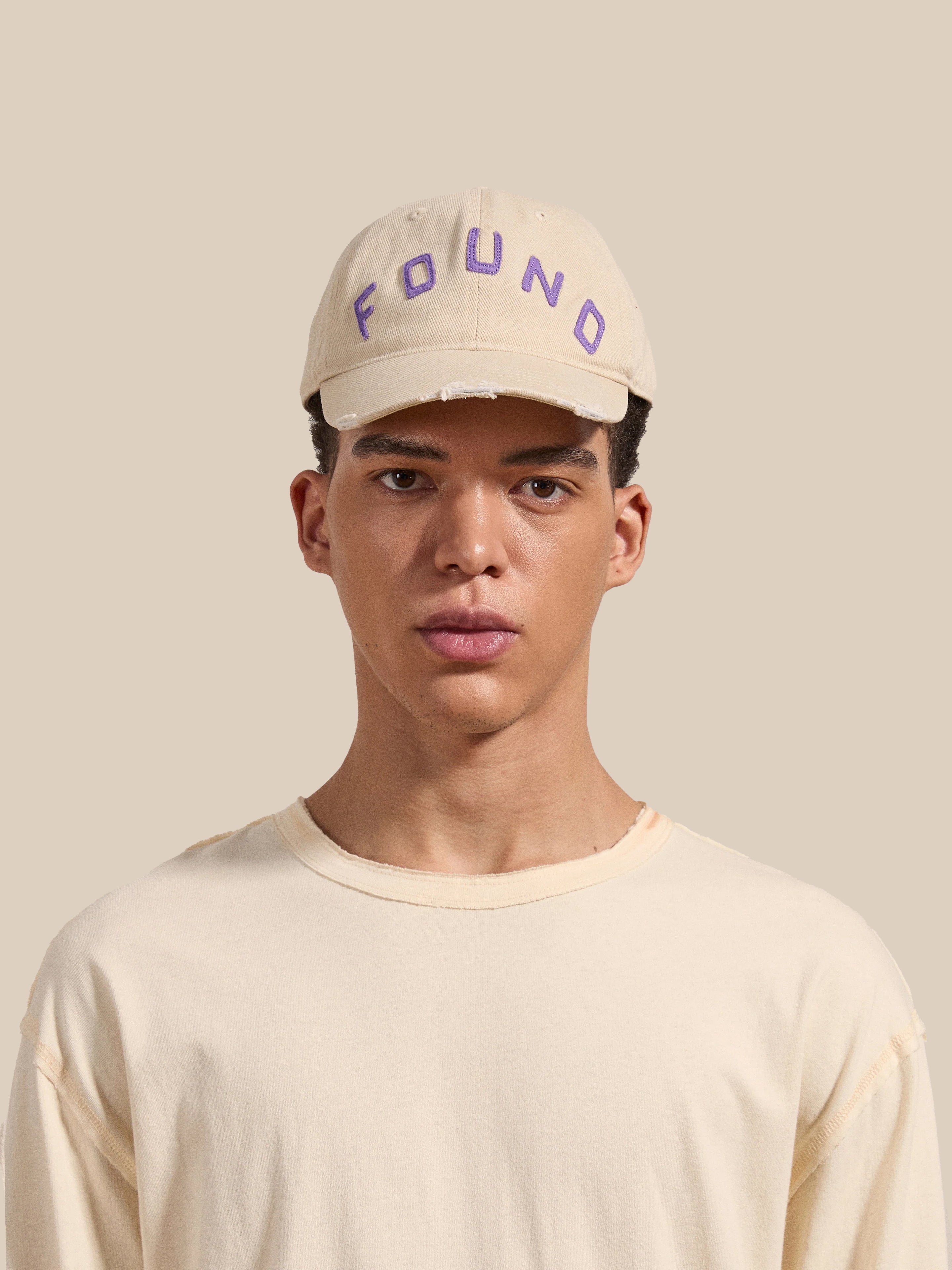 Ivory Felt Patch Cap | Modern Menswear by yycbvcnbmmnbm