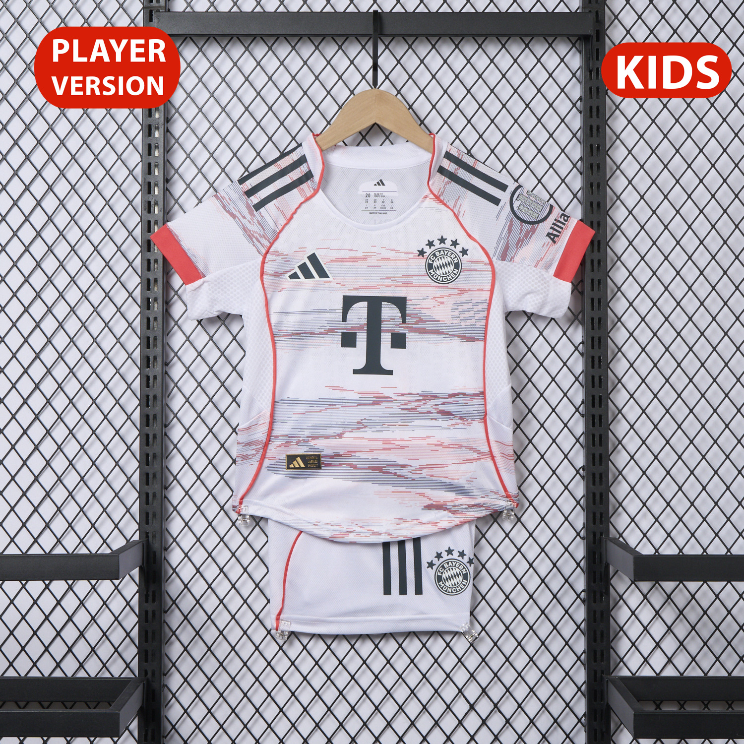 AlphaJersey-Bayern Munich 25-26 Away Kids Kit - Player Version