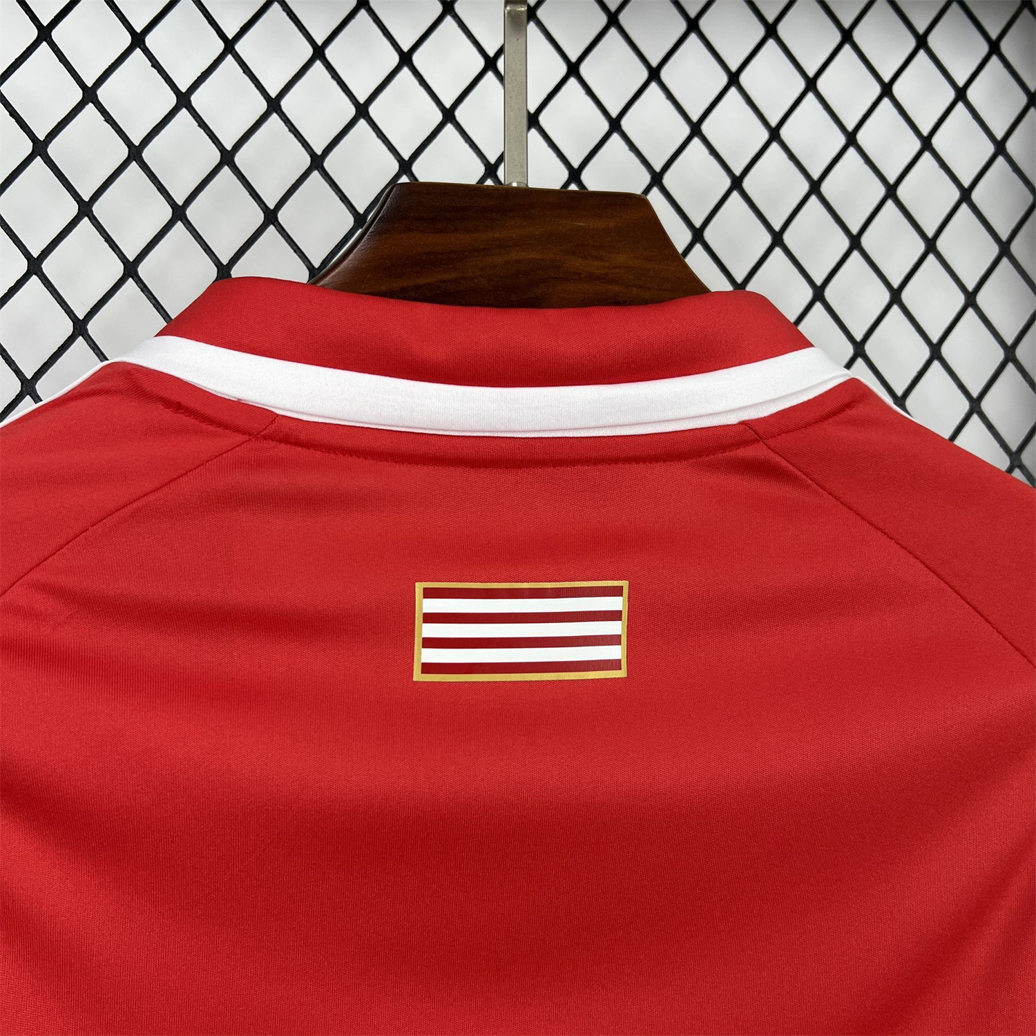 AlphaJersey-Granada CF 25-26 Retro Style Red Polo Jersey - Fans Version