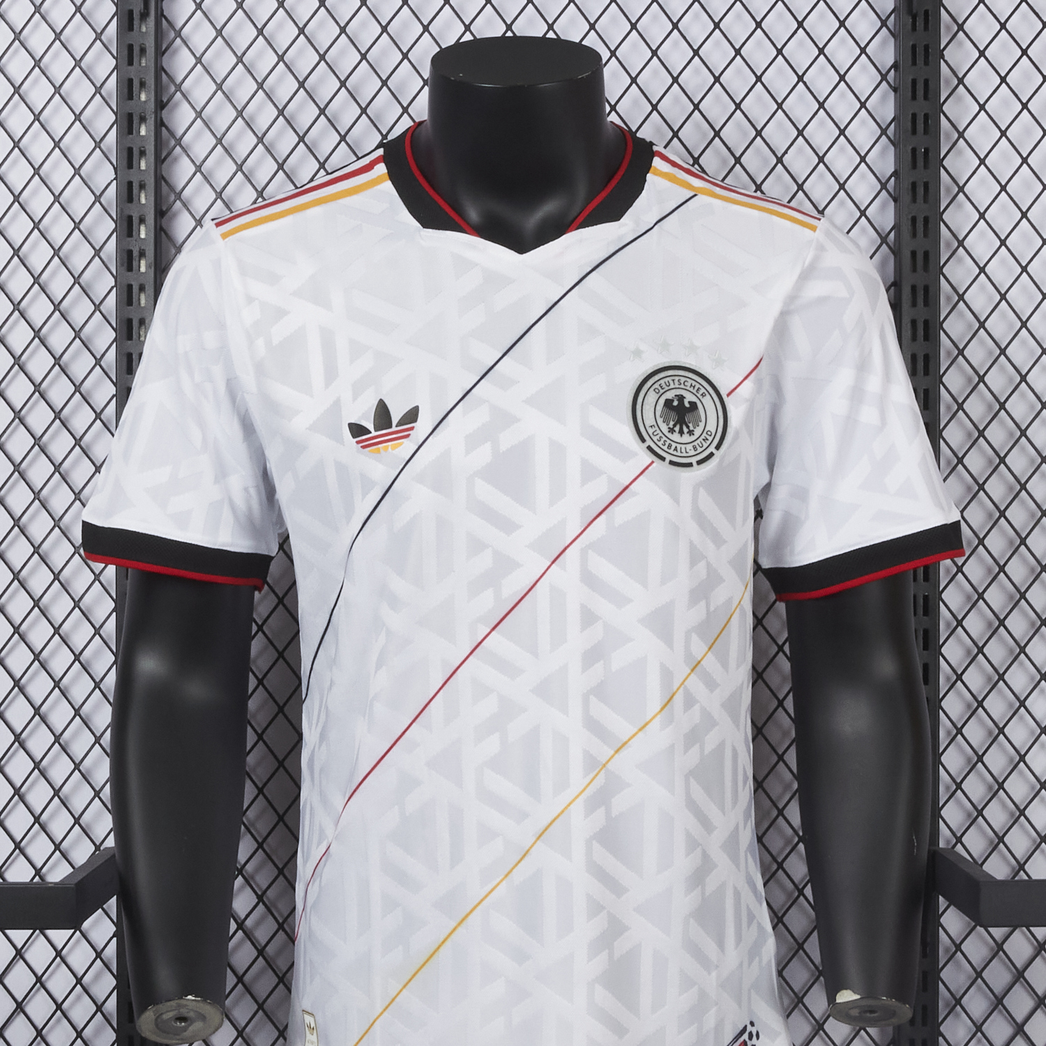 AlphaJersey-Germany 2026 Diagonal Stripes White Special Jersey - Player Version