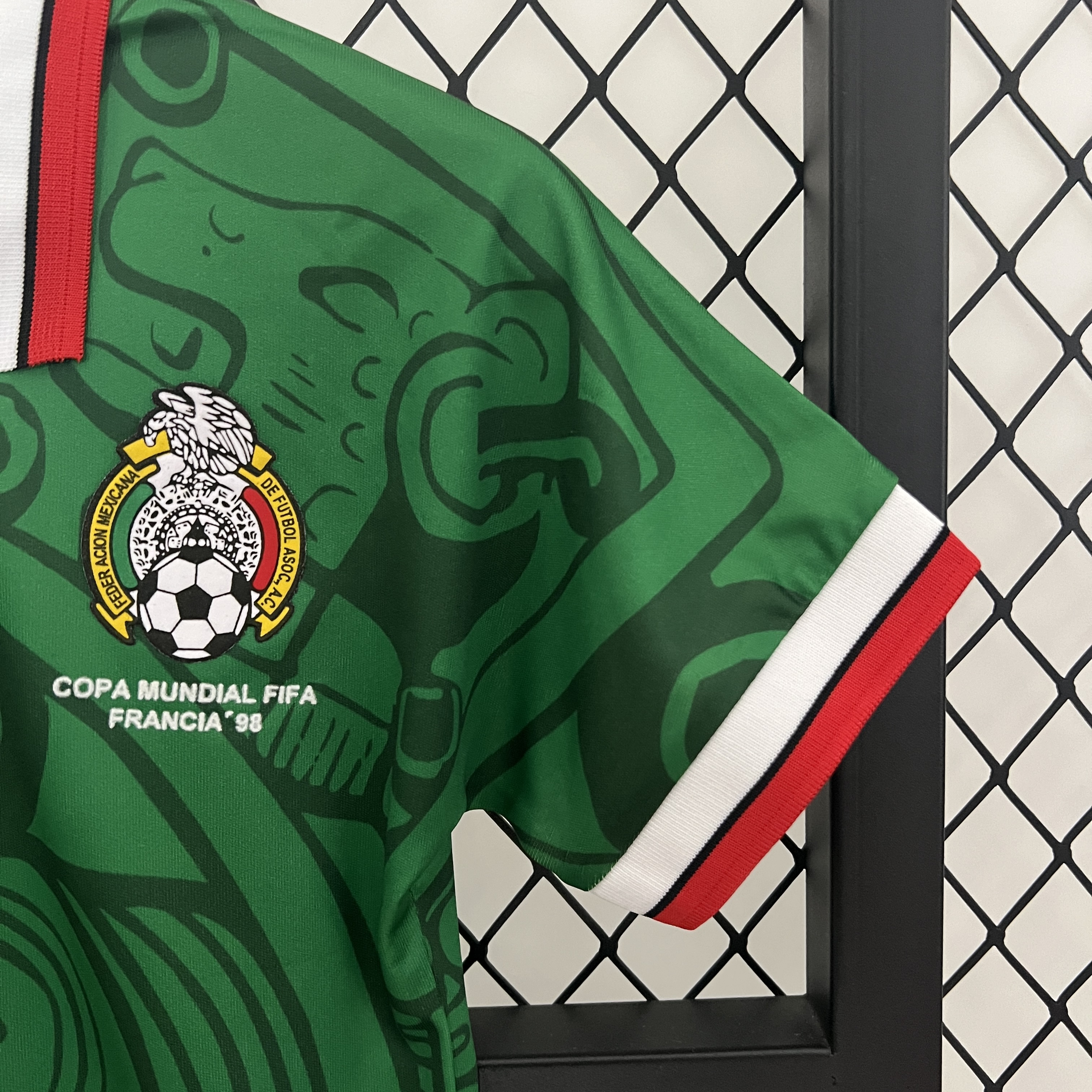 AlphaJersey-Retro Mexico 1998 Home Stadium Kids Kit