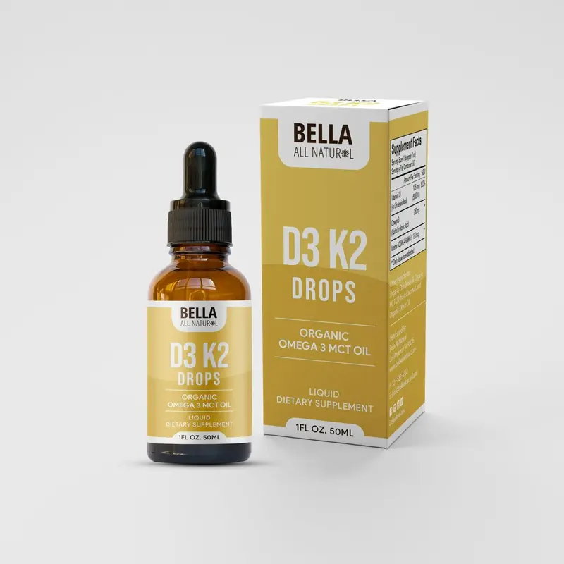 Bella All Natural D3 K2 Drops Organic Omega 