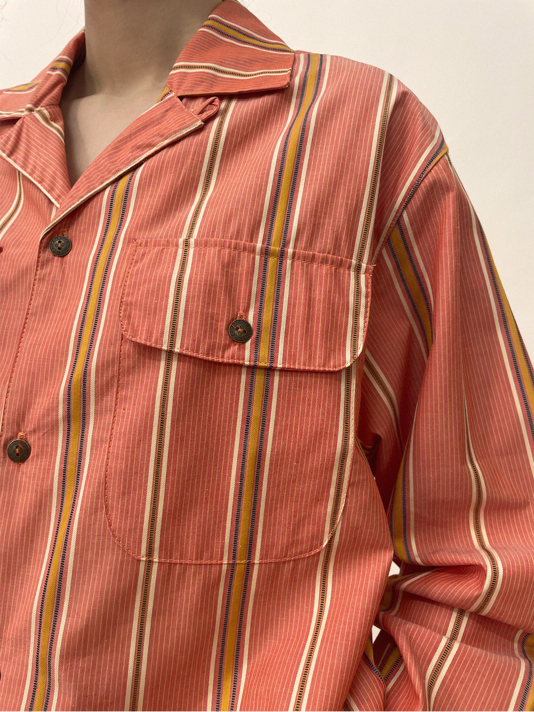 Stripe Citrus LS Camp Shirt | Modern Menswear by yycbvcnbmmnbm