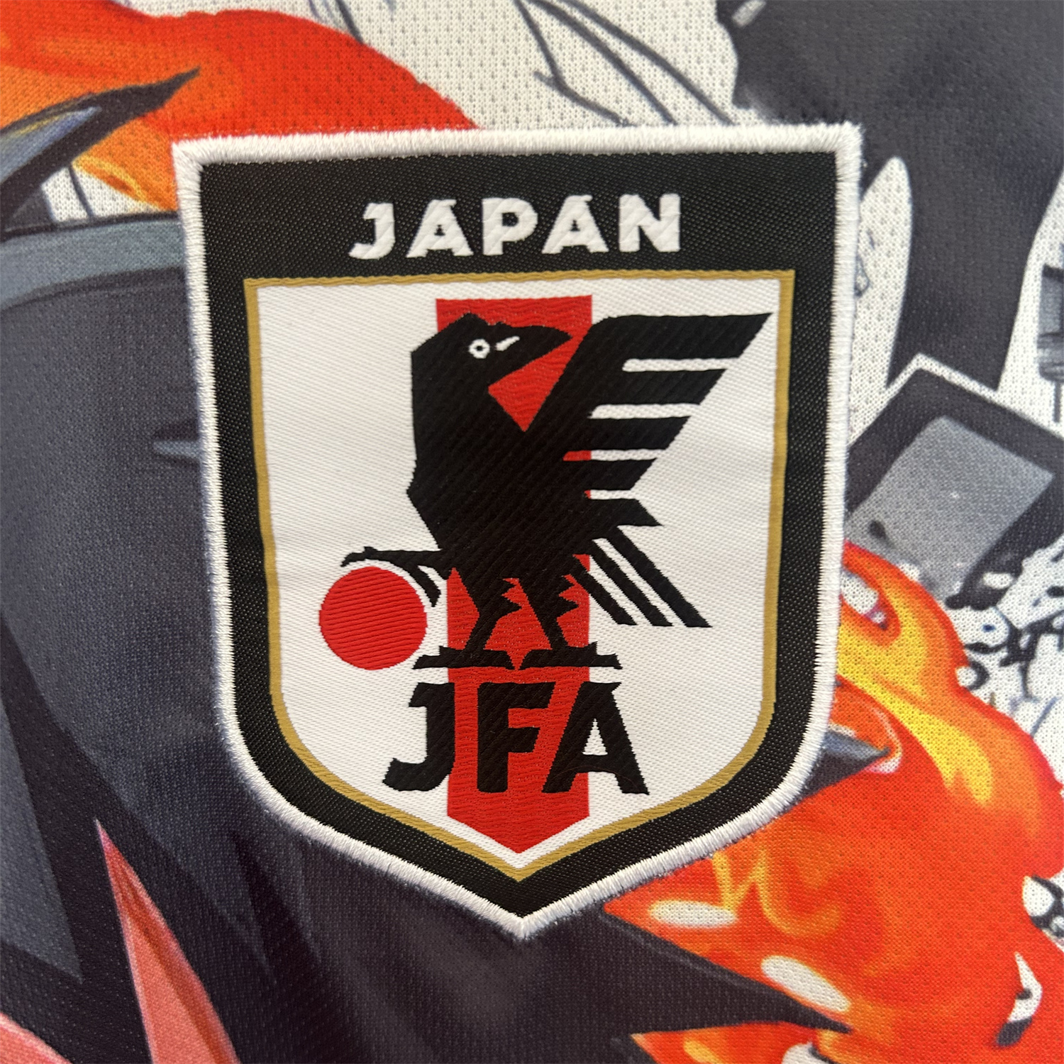 AlphaJersey-Japan 25-26 One Piece Luffy Flame Fist Special Edition Jersey - Fans Version