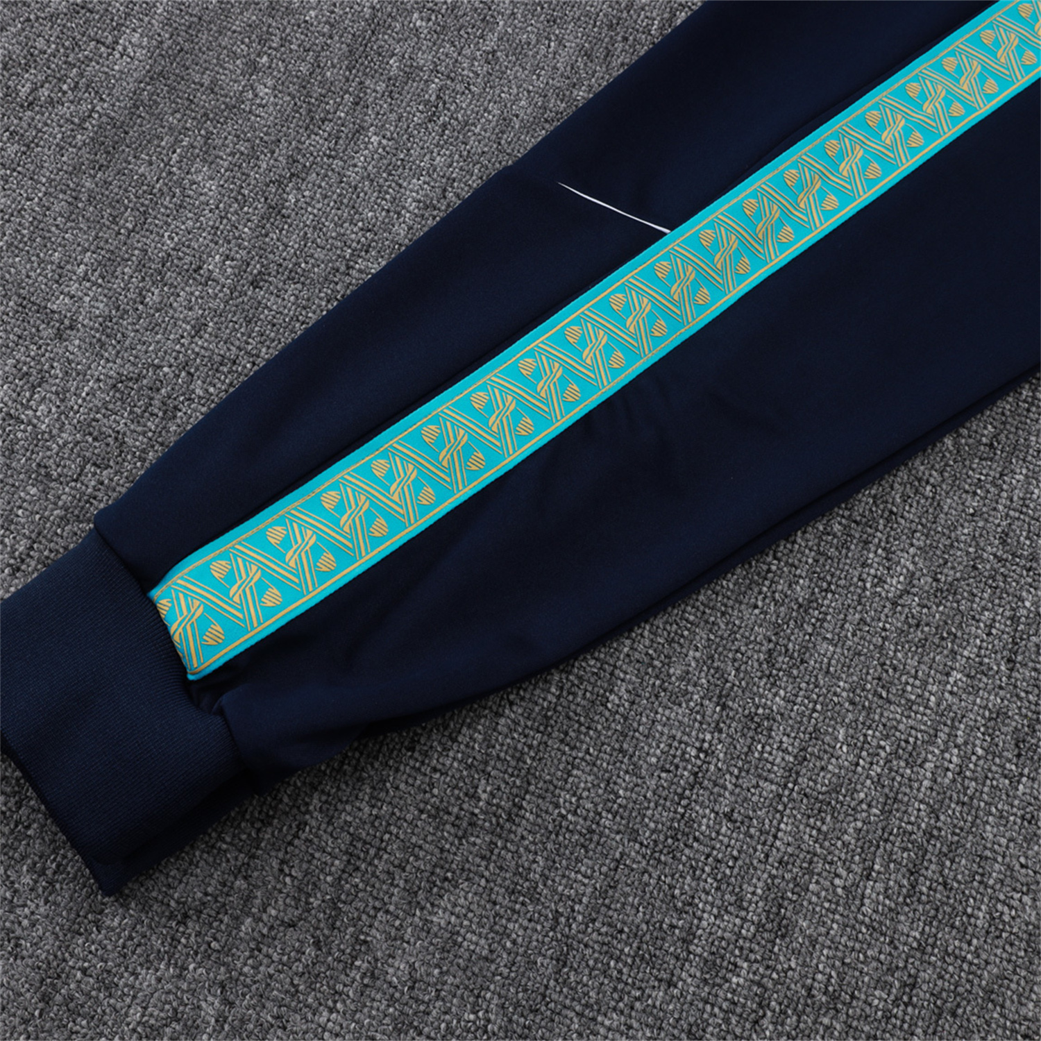 AlphaJersey-Marseille 25-26 Long Sleeve Training Set - White Top & Dark Blue Pants