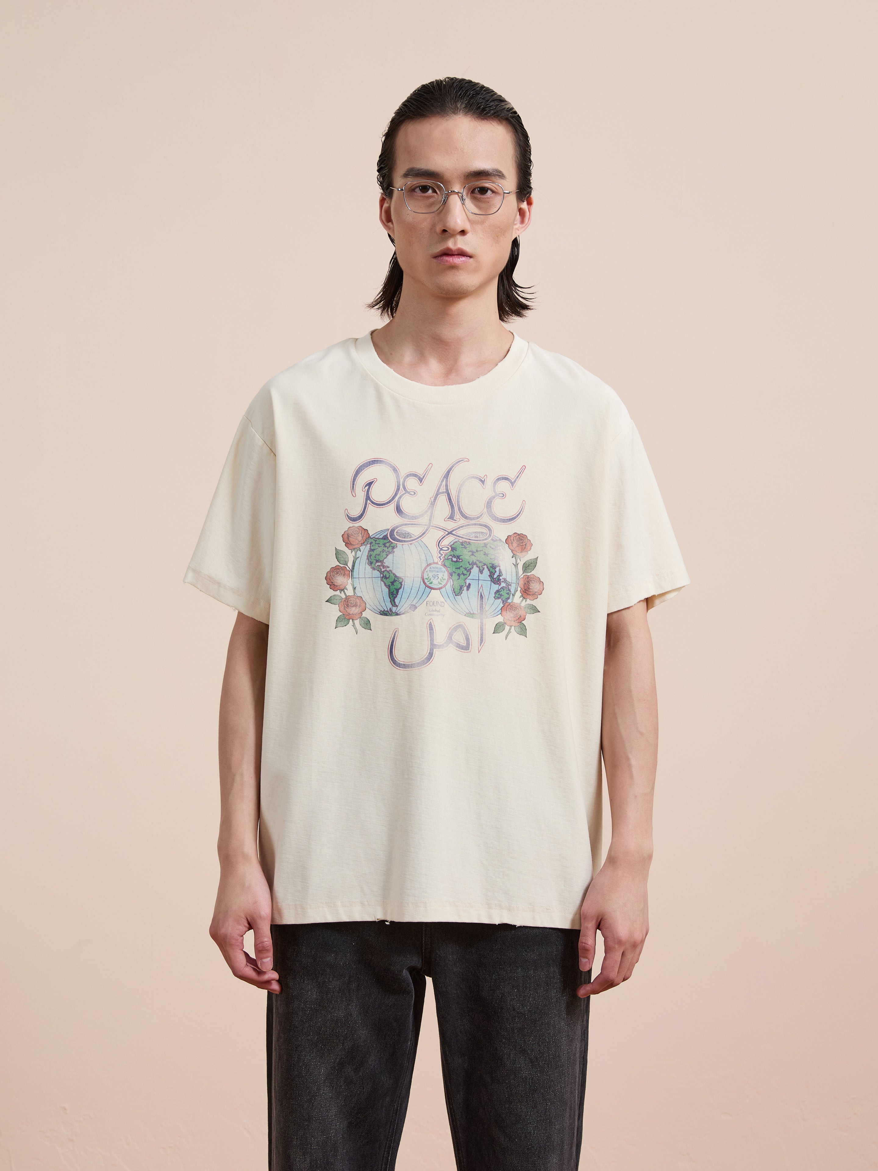 Peace Globe Tee | Modern Menswear by yycbvcnbmmnbm