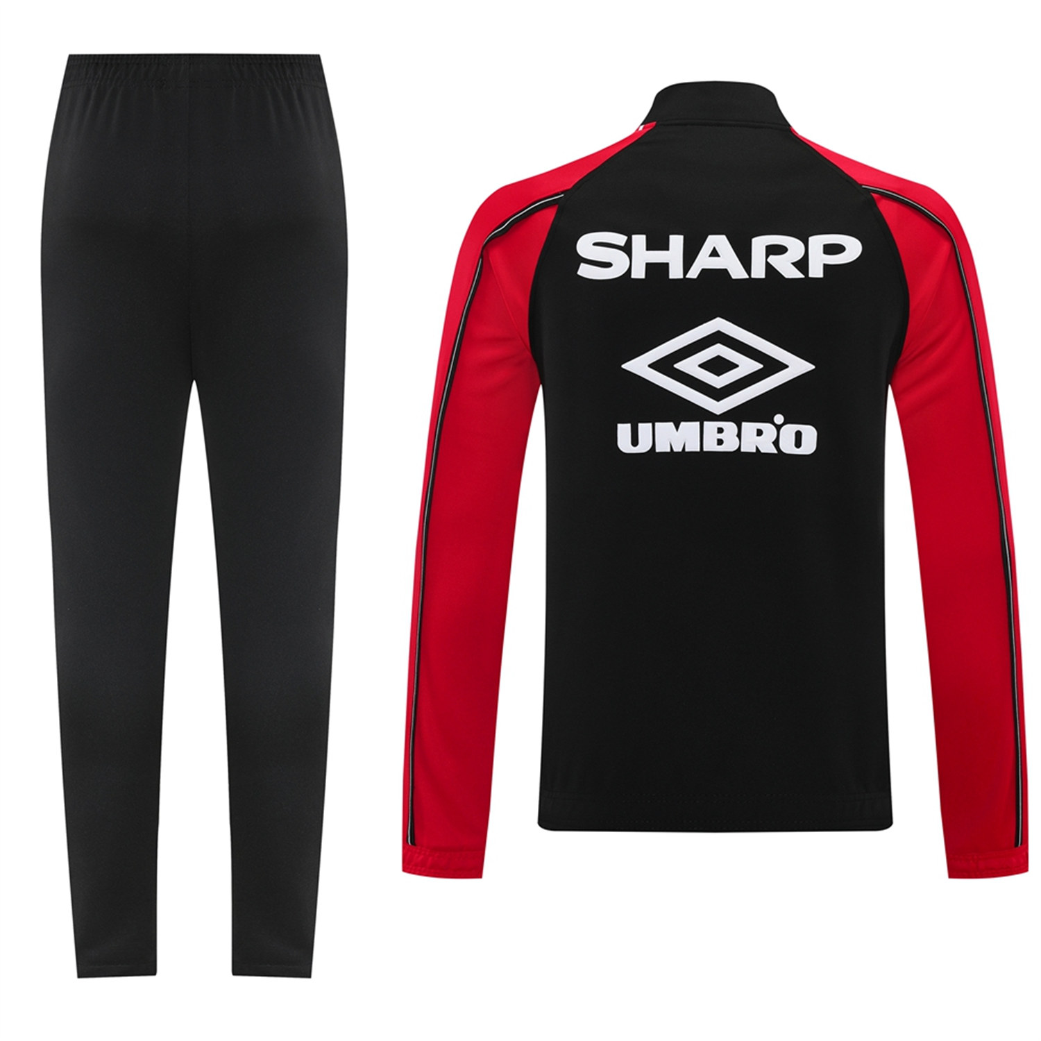 AlphaJersey-Manchester United 25-26 Throwback 98-99 Style Jacket Training Tracksuit - Black