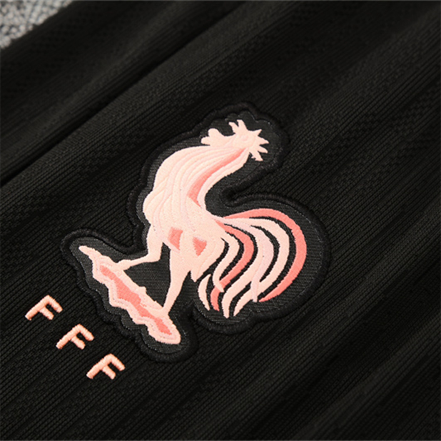 AlphaJersey-France 25-26 Kids Long Sleeve Training Set - Player Version - Black Top and Pants