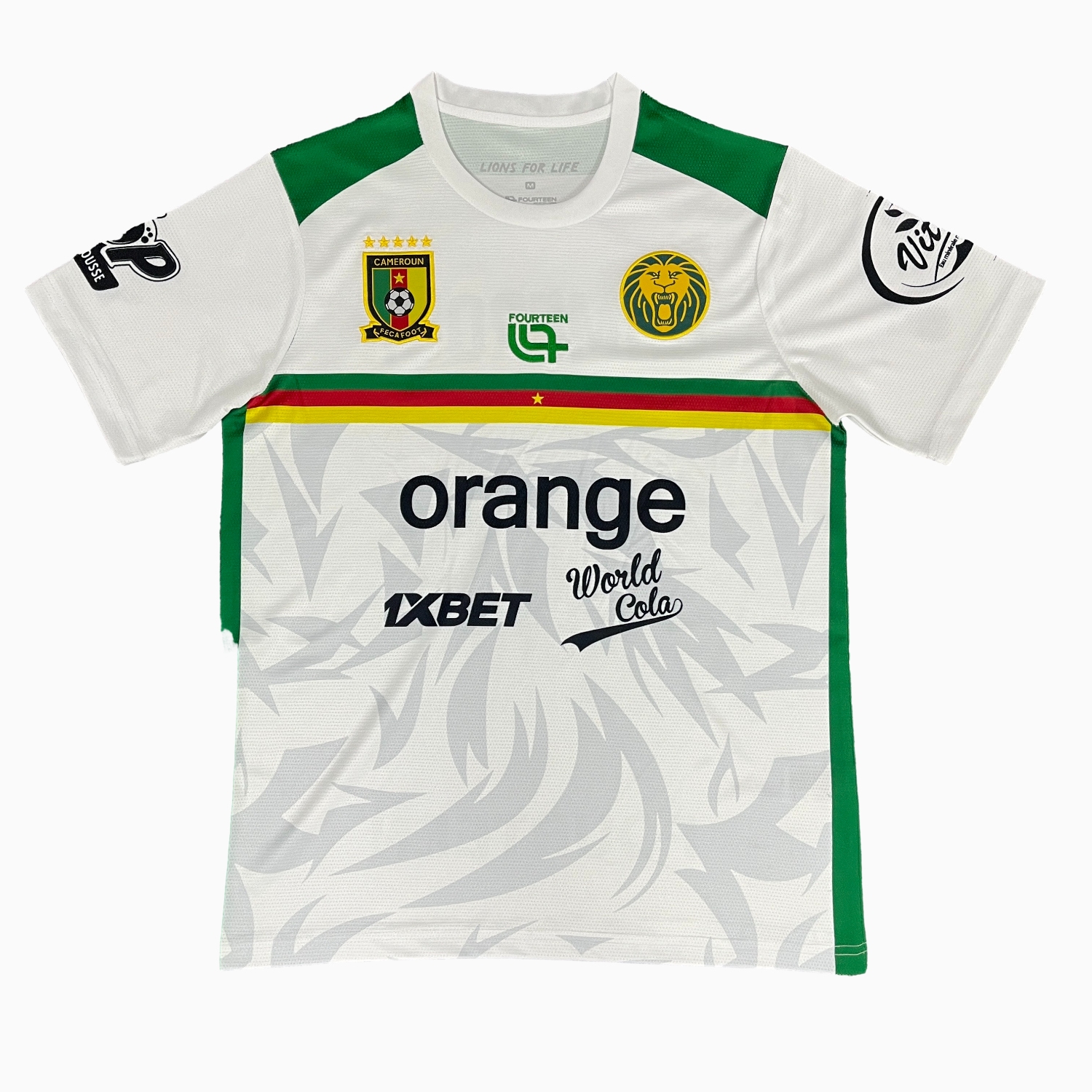 AlphaJersey-Cameroon 25-26 White Green Training Jersey - Fans Version