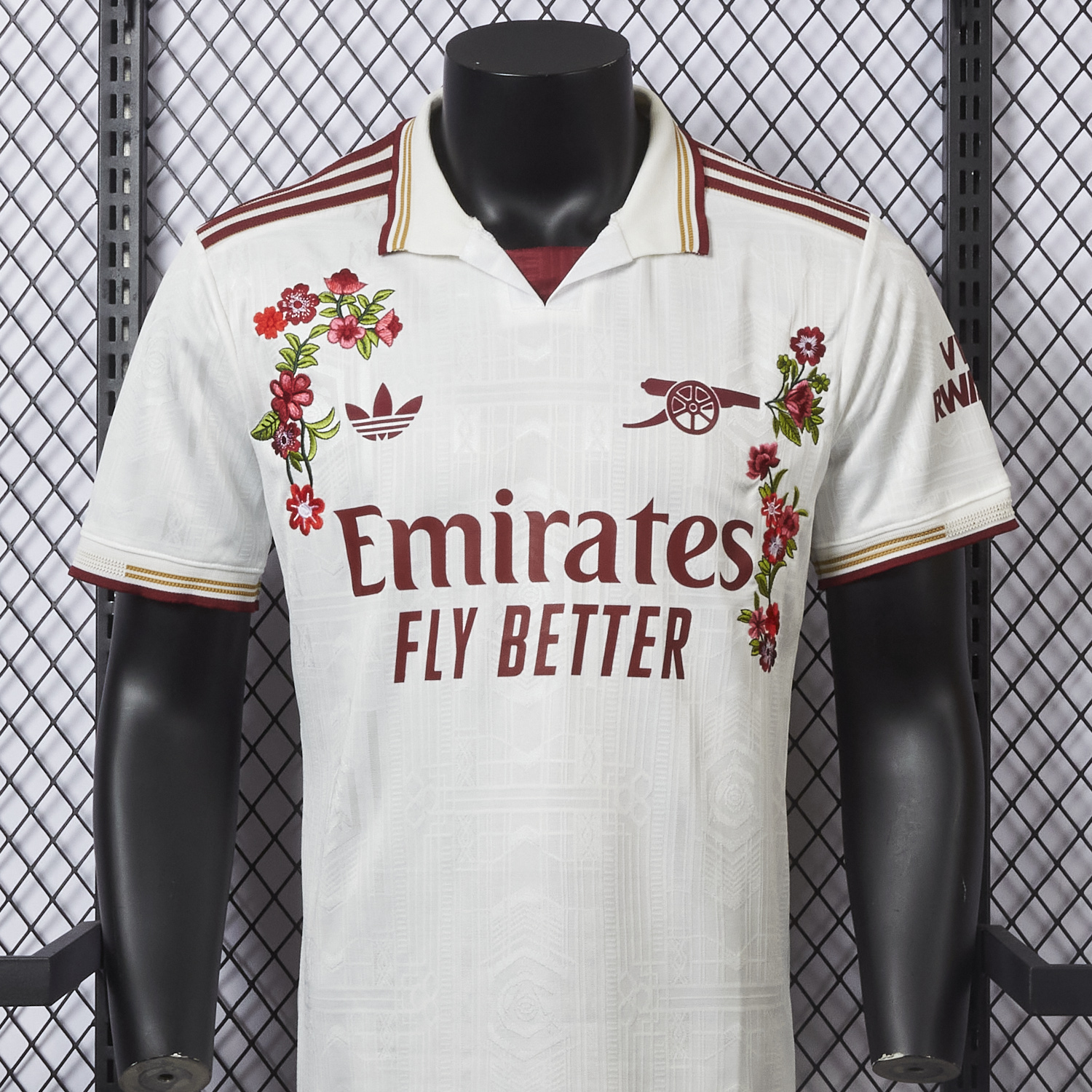 AlphaJersey-【Embroidered Flower Version】Arsenal 25-26 Third White Jersey - Player Version