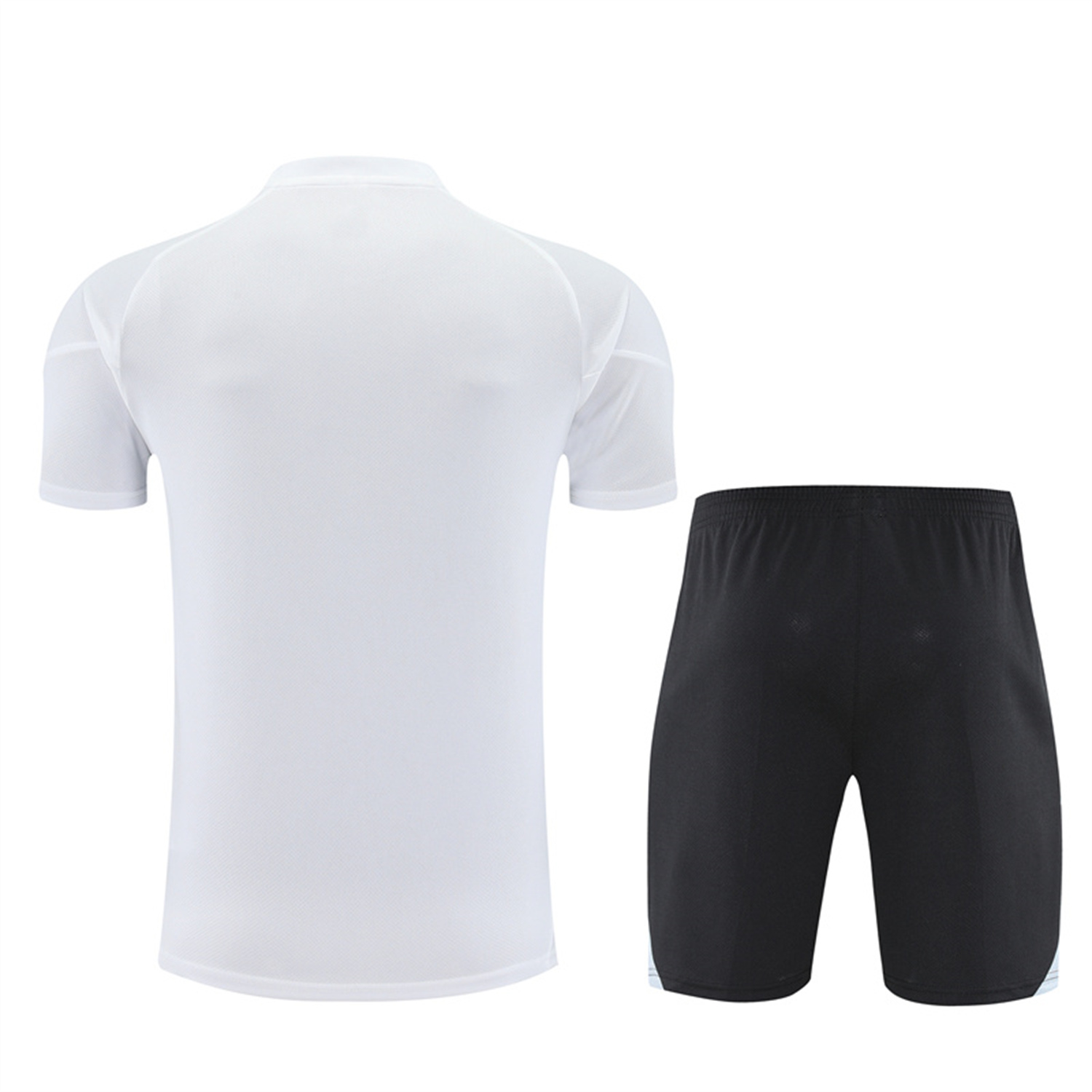 AlphaJersey-INT M.A.M 25-26 Kids Short-Sleeve Training Set - White Top and Black Shorts