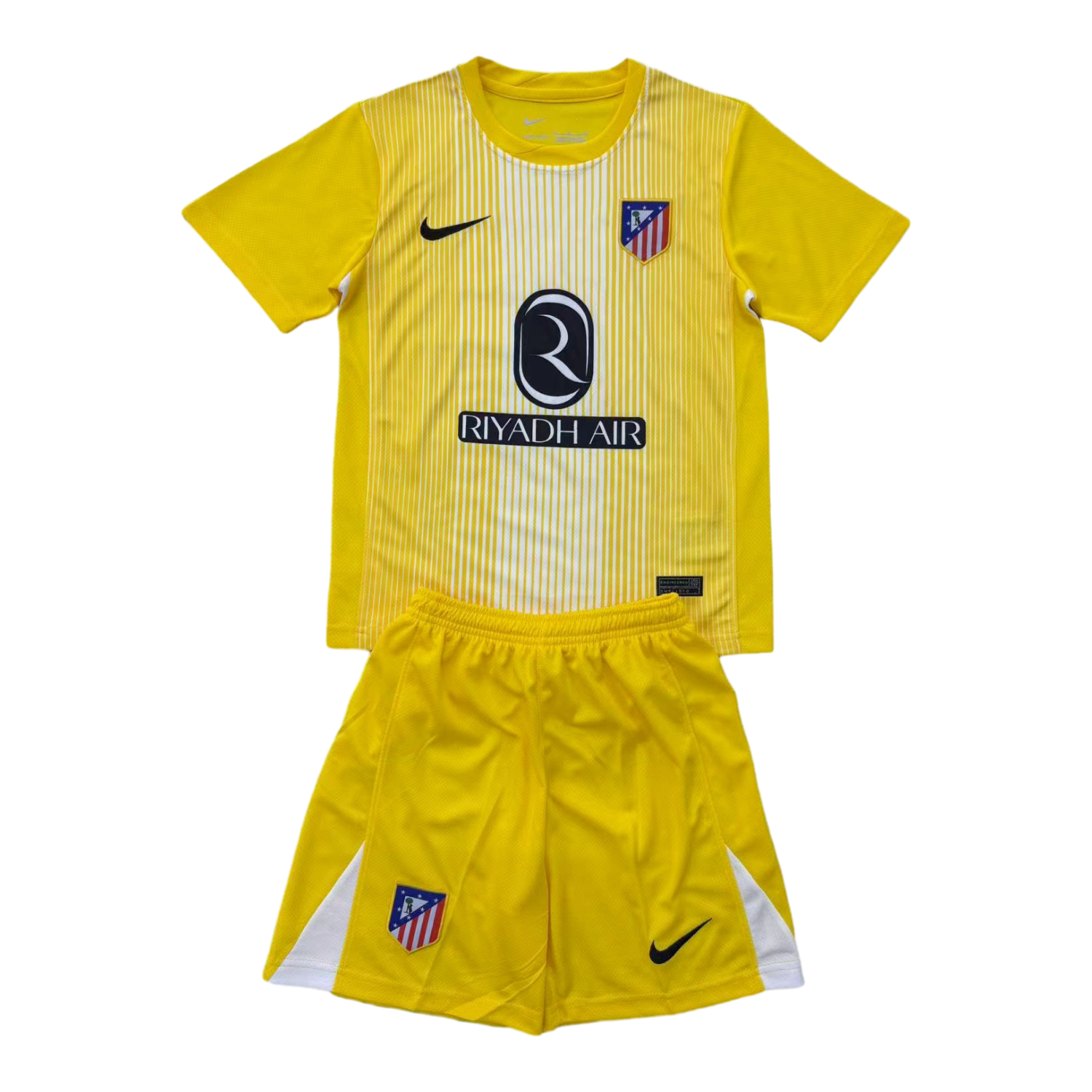 AlphaJersey-Atletico Madrid 25-26 Yellow Goalkeeper Men's Adult Jersey Set - Fans Version