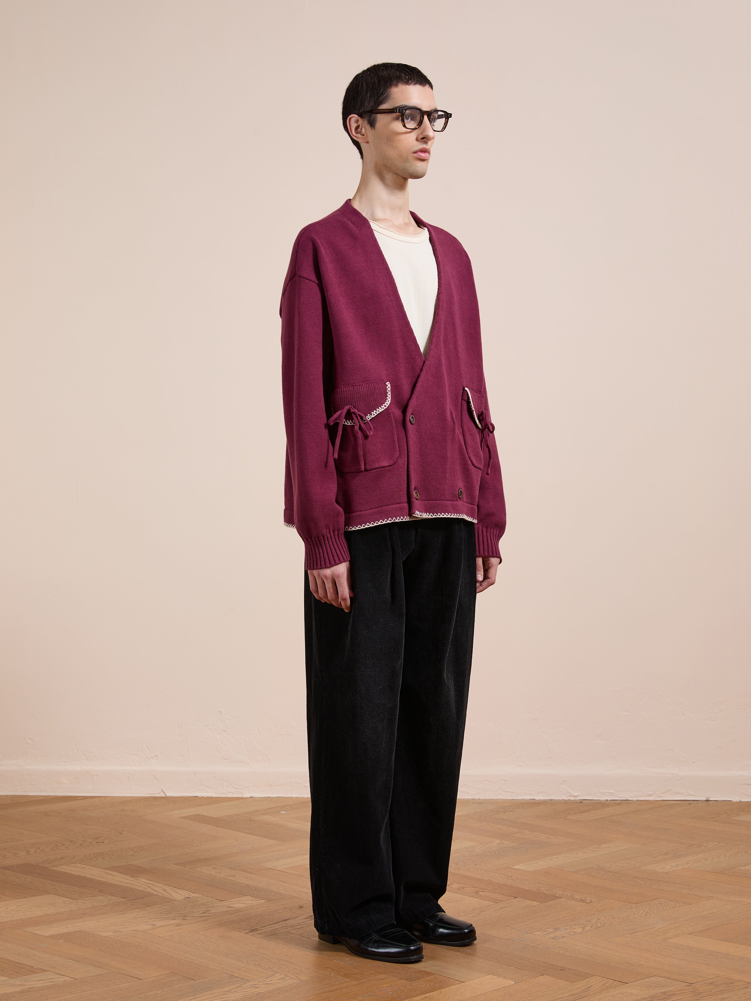 Double Breasted Bow Cardigan | Modern Menswear by yycbvcnbmmnbm