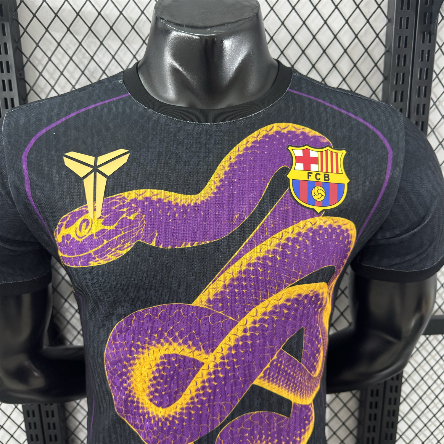 AlphaJersey-Barcelona 25-26 Purple Mamba Snake Black Special Jersey - Player Version