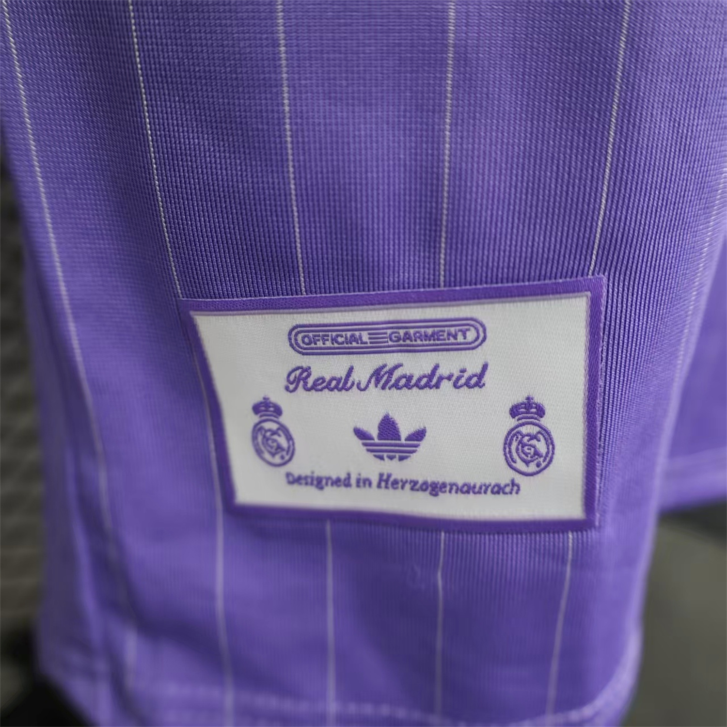 AlphaJersey-Real Madrid 25-26 Icon Range Trefoil Light Purple Travel Jersey - Player Version