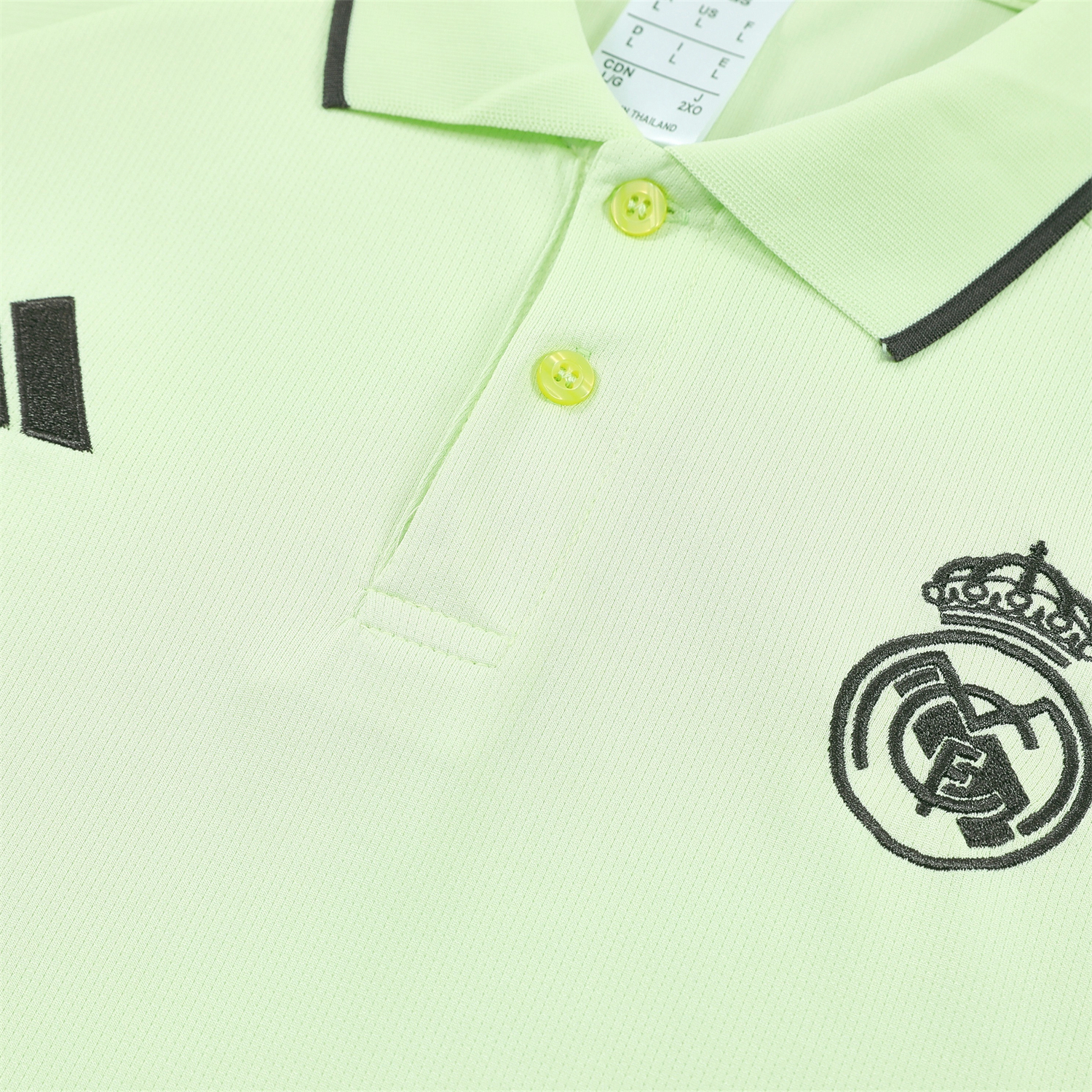 AlphaJersey-Real Madrid 25-26 POLO Short-Sleeve Training Set - Light Green Top and Dark Grey Pants