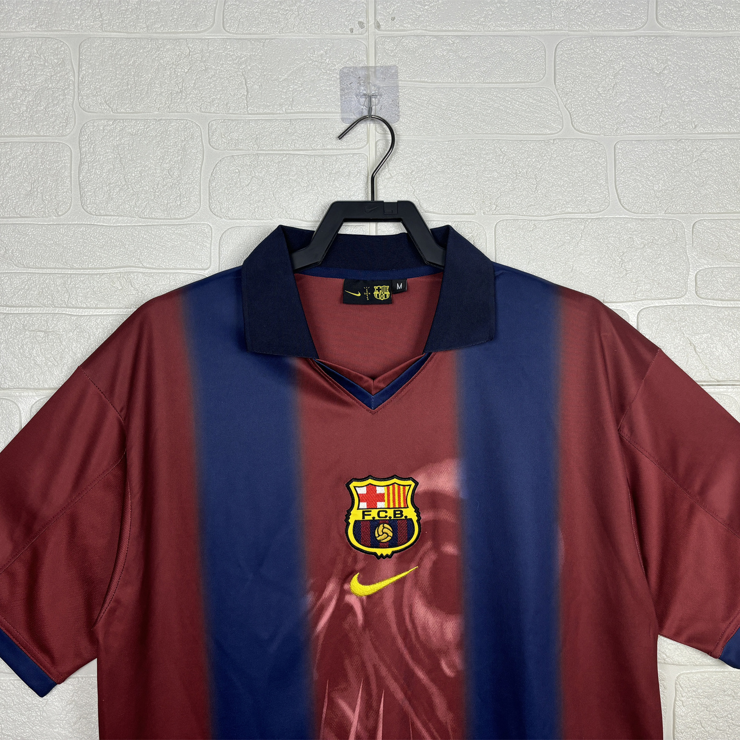 AlphaJersey-Barcelona x Travis Scott 2000-01 Home Retro Style Skeleton Jersey With Back Printing - Fans Version