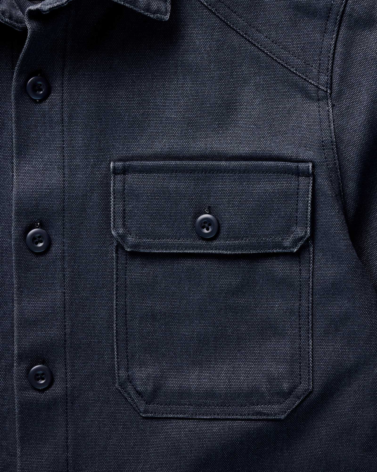 The Shop Shirt in Navy Chipped Canvas | Modern Menswear by yycbvcnbmmnbm