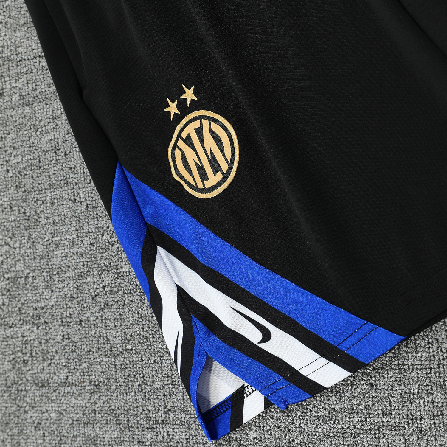 AlphaJersey-Inter Milan 25-26 Short-Sleeve Training Set - Blue Top & Black Shorts