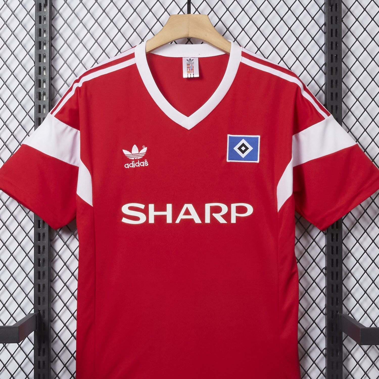 AlphaJersey-Retro Hamburger SV 1988 Away Red Jersey