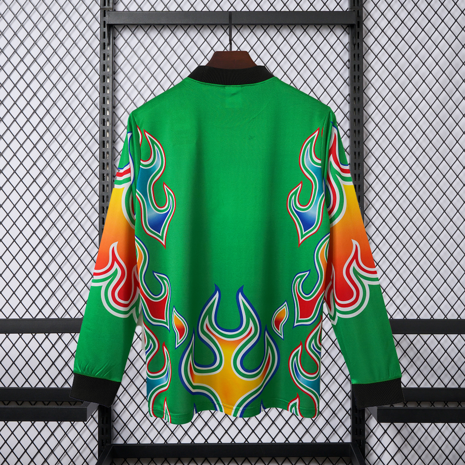 AlphaJersey-Retro Japan 1998 Green Goalkeeper Long Sleeves Jersey