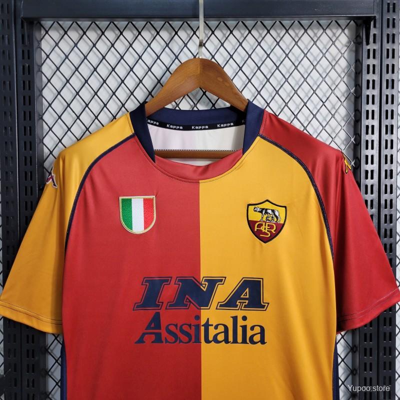 AlphaJersey-Retro Roma 2001-02 European Home Jersey