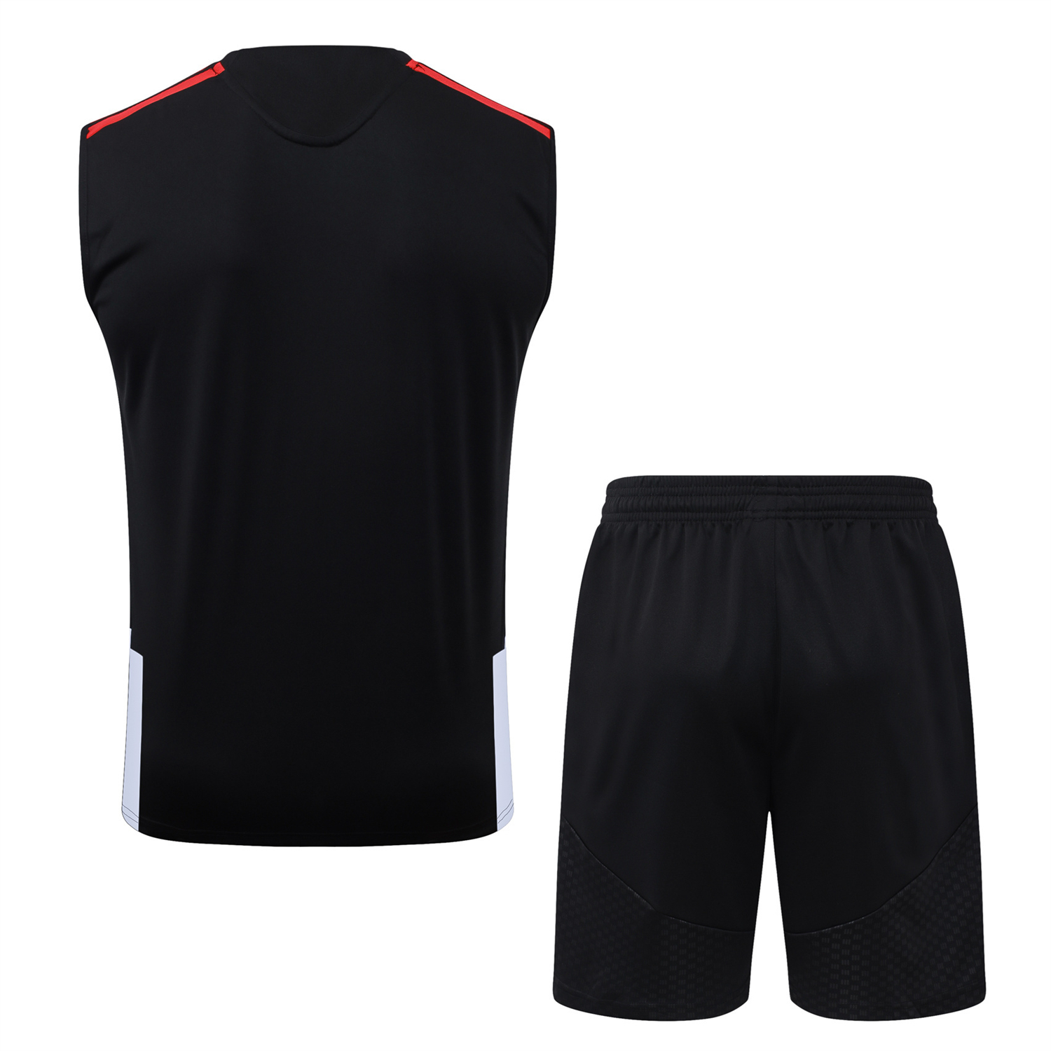 AlphaJersey-Arsenal 26-27 Vest Training Set - Red Edge Black Vest & Shorts