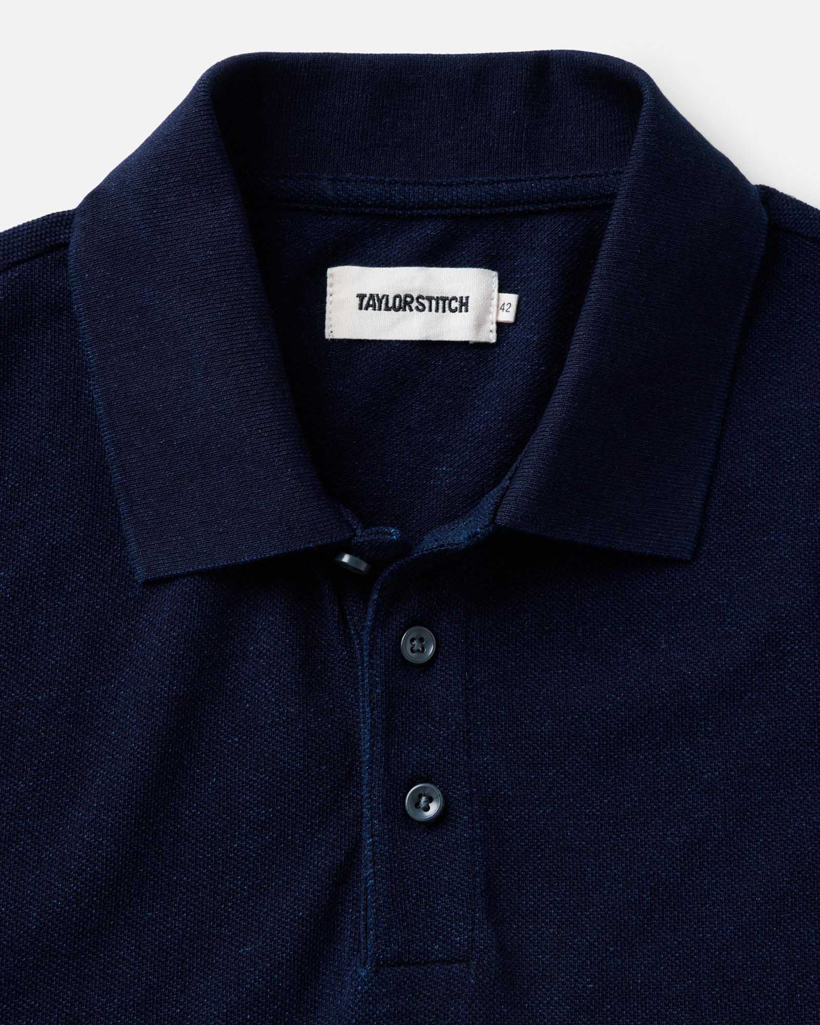 The Pacific Polo in Rinsed Indigo Pique | Modern Menswear by yycbvcnbmmnbm