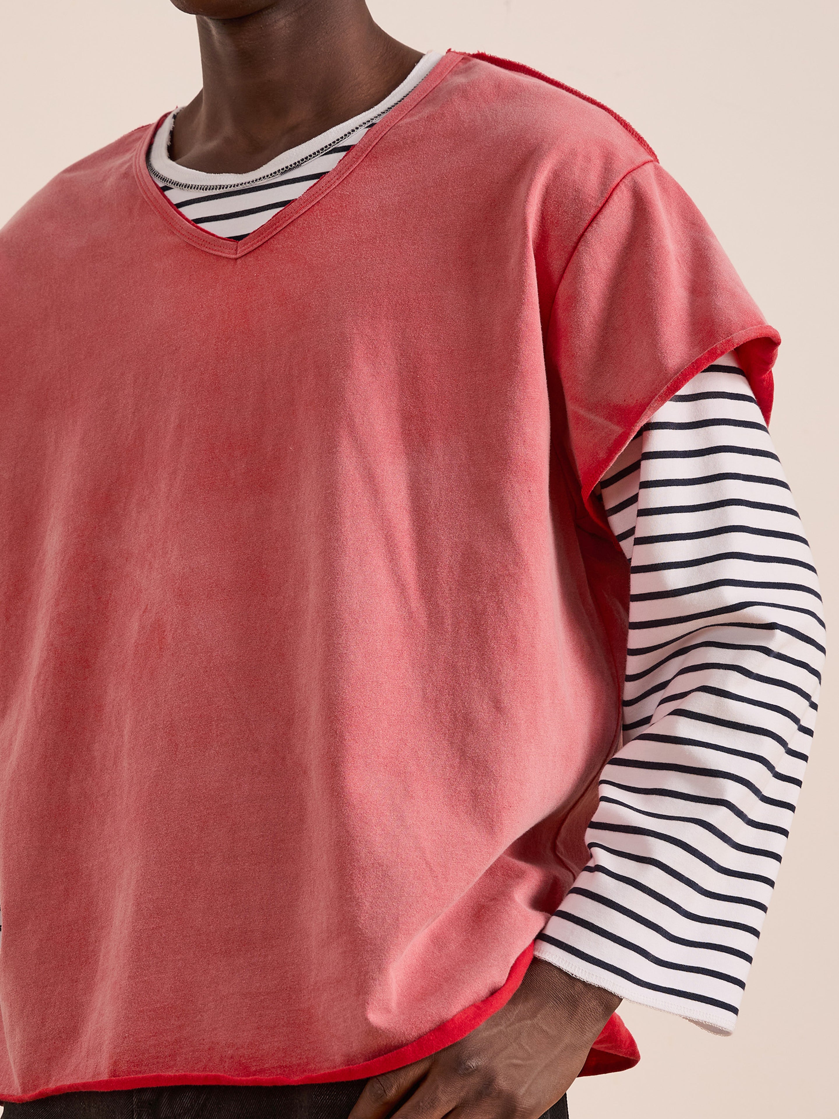 Double Layer LS Tee | Modern Menswear by yycbvcnbmmnbm