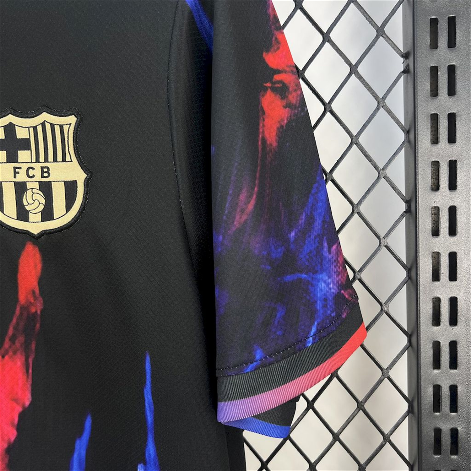 AlphaJersey-Barcelona 25-26 Red & Blue Palm Black Jersey - Fans Version