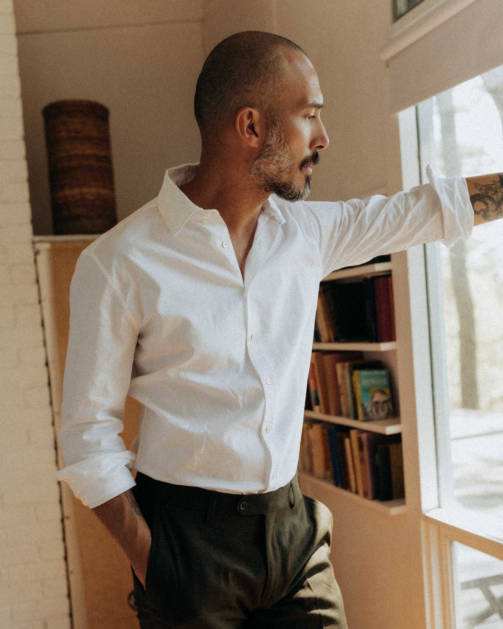 The Hyde Shirt in White Pinpoint Oxford | Modern Menswear by yycbvcnbmmnbm
