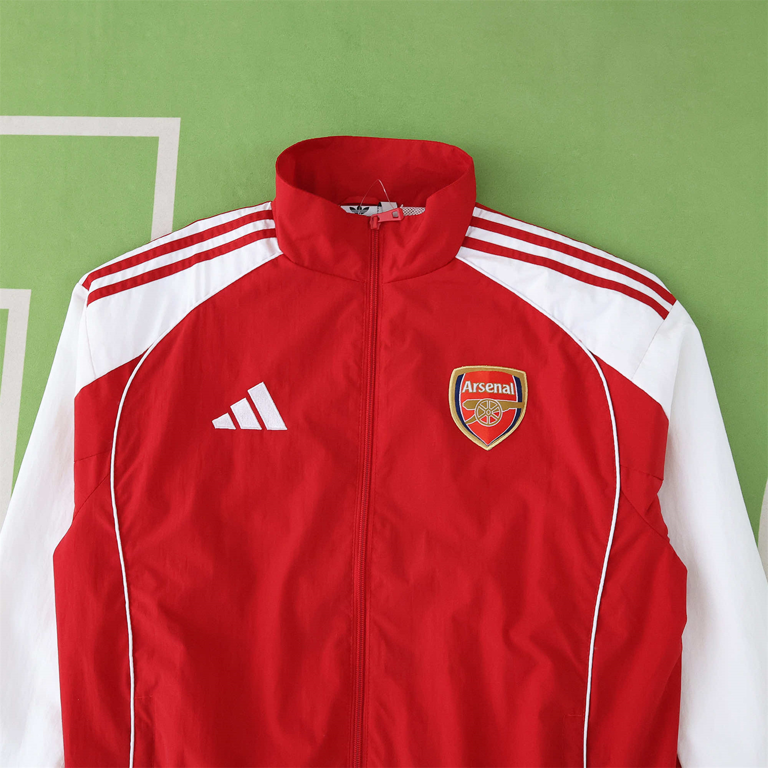 AlphaJersey-Arsenal 25-26 Throwback Windbreaker Jacket - Red