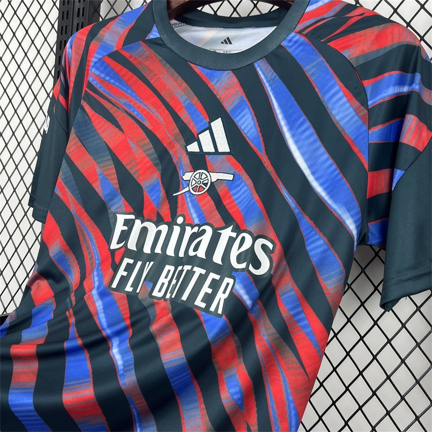 AlphaJersey-Arsenal 26-27 Red And Blue Twill Pre-Match Training Jersey - Fans Version