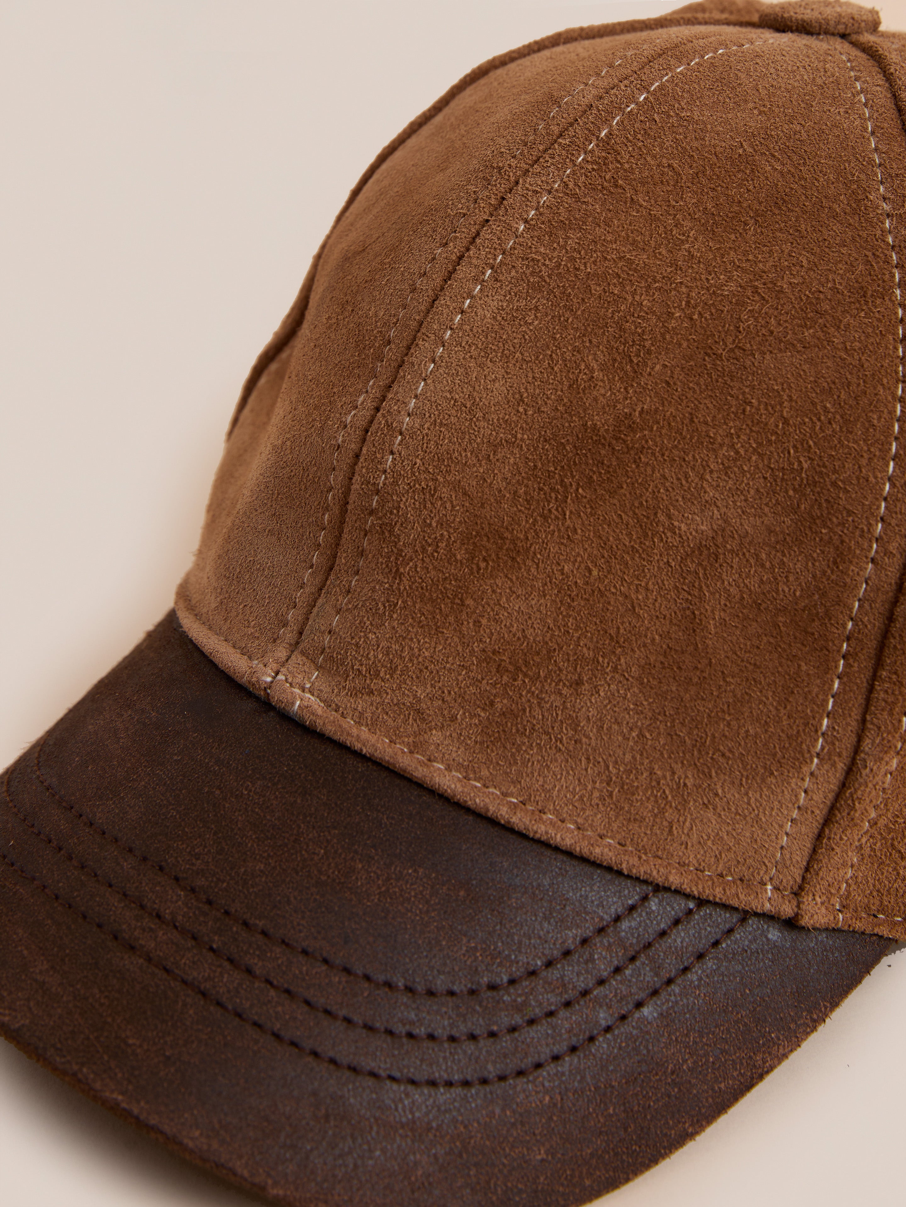 Suede Leather Contrast Distressed Cap | Modern Menswear by yycbvcnbmmnbm