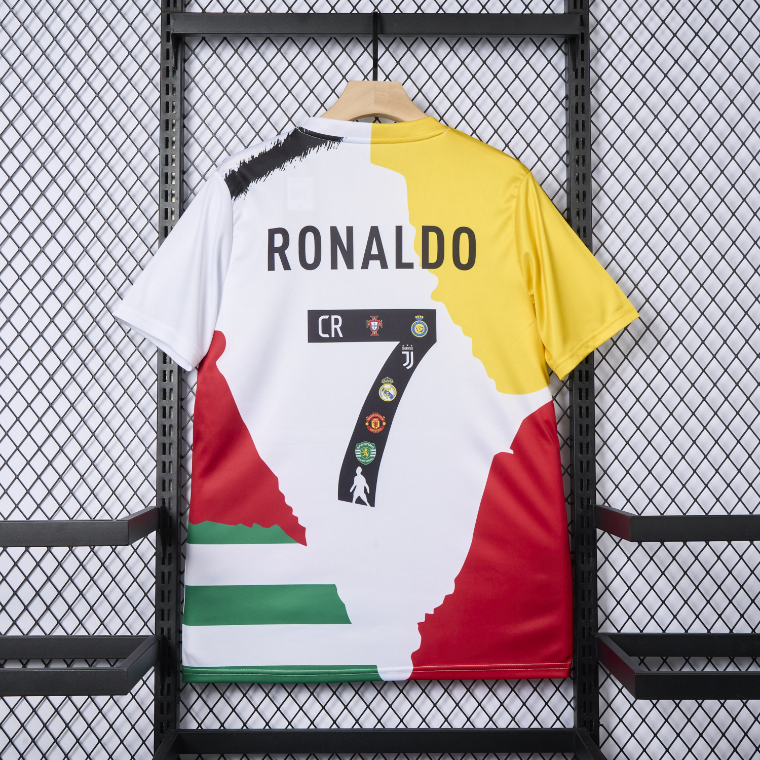 AlphaJersey-Cristiano Ronaldo Career Commemorative Jersey Real Madrid Manchester United Juventus Portugal Al Nassr Sporting CP - Fans Version