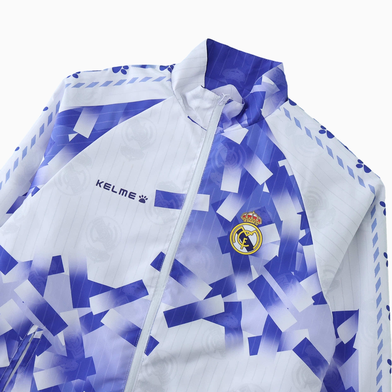 AlphaJersey-Retro Real Madrid 1996-97 Double Sided Reversible Windbreaker - Blue & Green