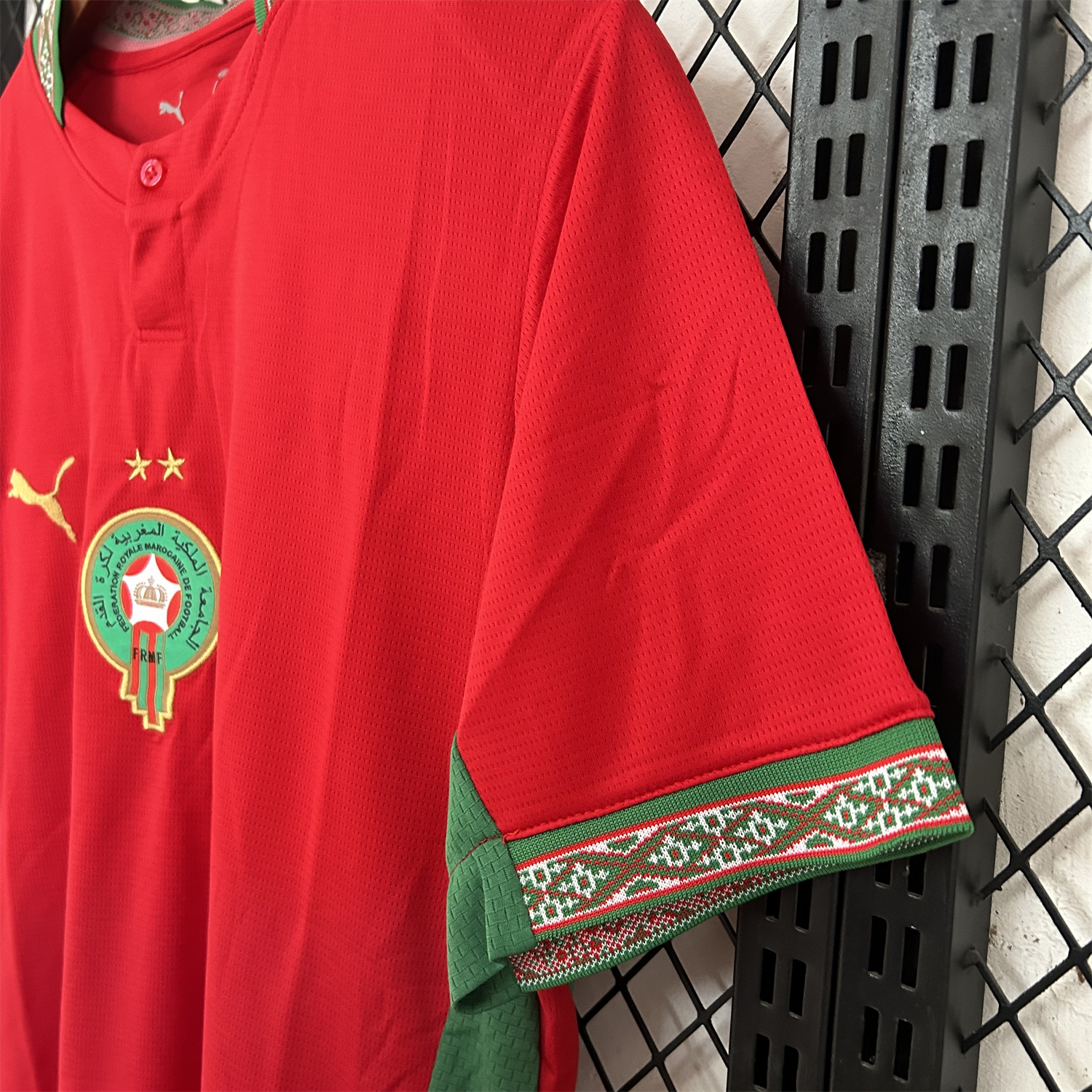 AlphaJersey-【Two-Crown Star】Morocco 2026 Home Jersey - Fans Version
