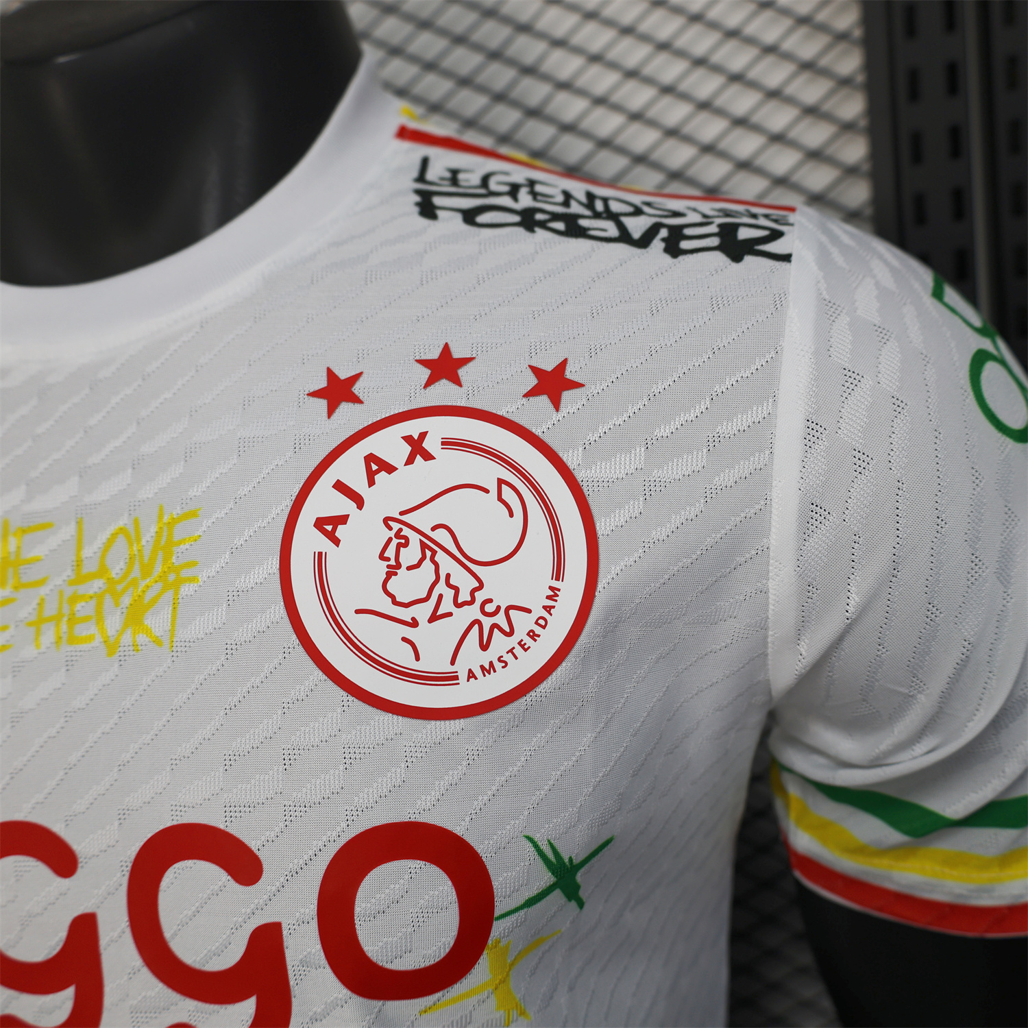 AlphaJersey-Ajax x B-O-B Marly 2025-26 40th White Special Edition Jersey - Player Version