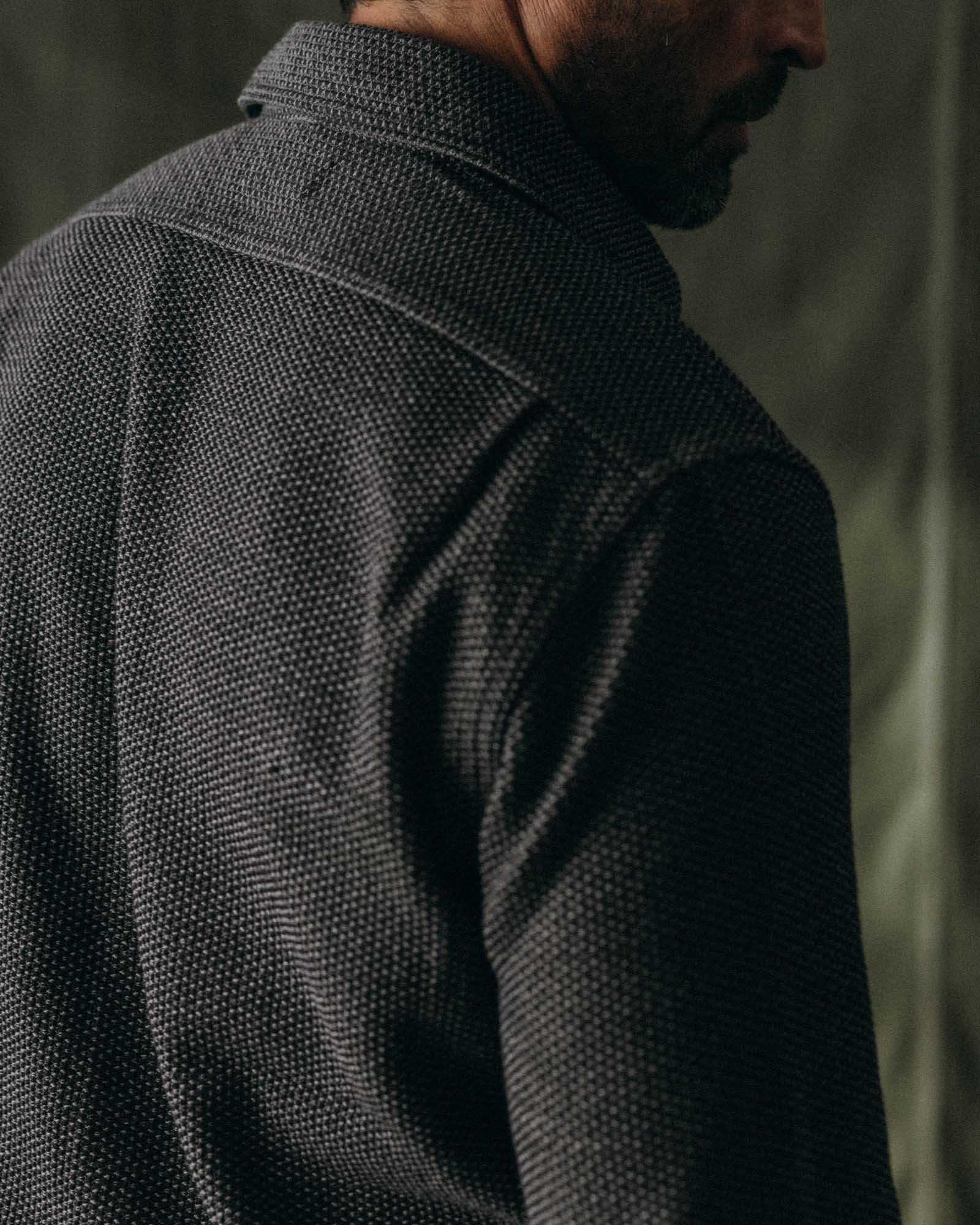 The Utility Shirt in Charcoal Sashiko | Modern Menswear by yycbvcnbmmnbm