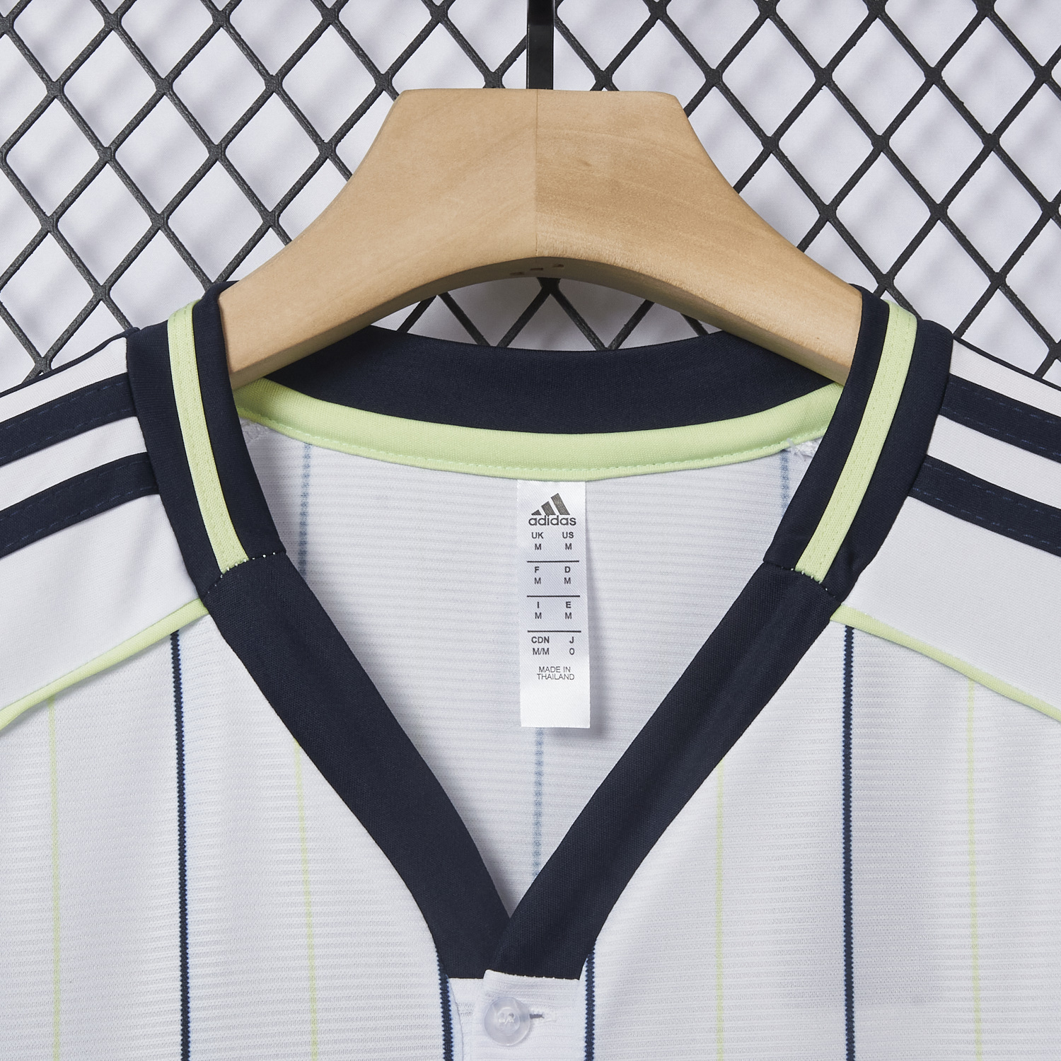 AlphaJersey-Real Madrid 25-26 White Baseball Jersey with Black Stripes