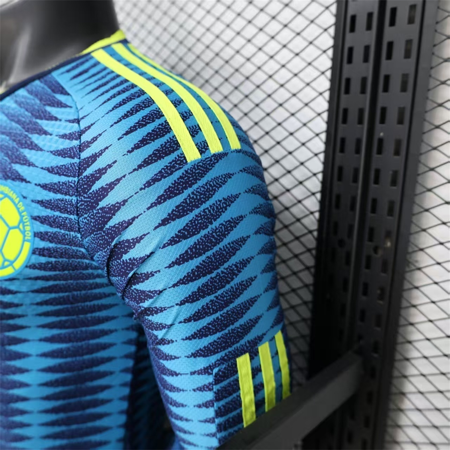 AlphaJersey-Colombia 2026 Away Blue Long Sleeves Jersey - Player Version