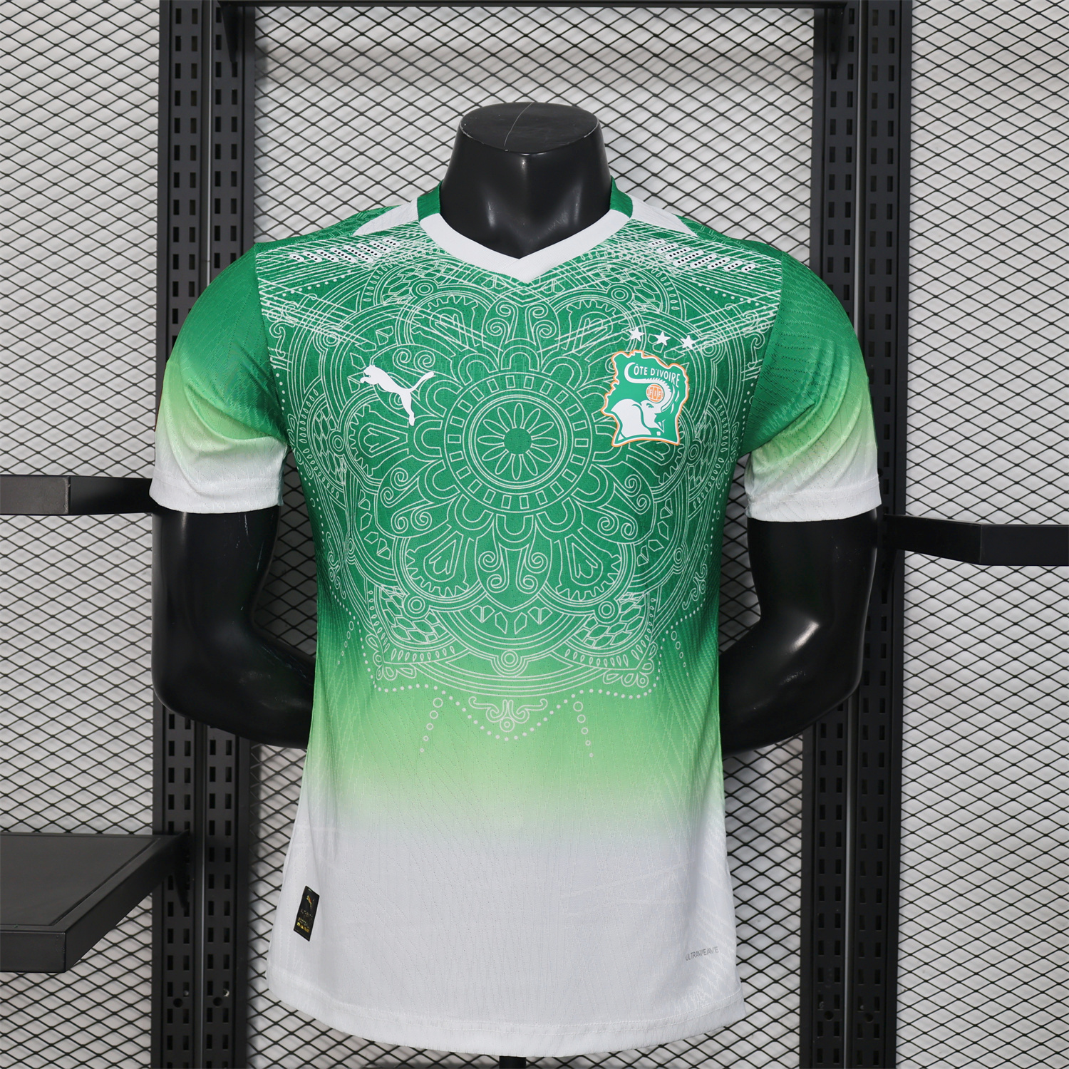 AlphaJersey-Ivory Coast 2026 Green And White Special Jersey - Player Version