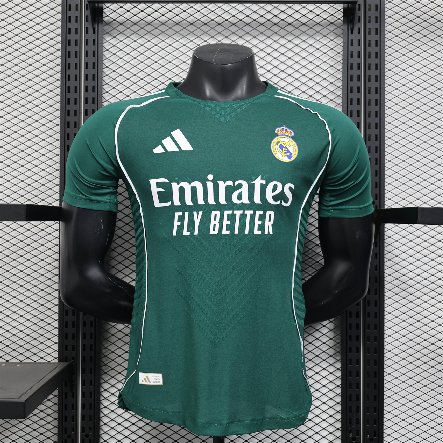 AlphaJersey-Real Madrid 25-26 Green With White Lines Special Jersey - Player Version