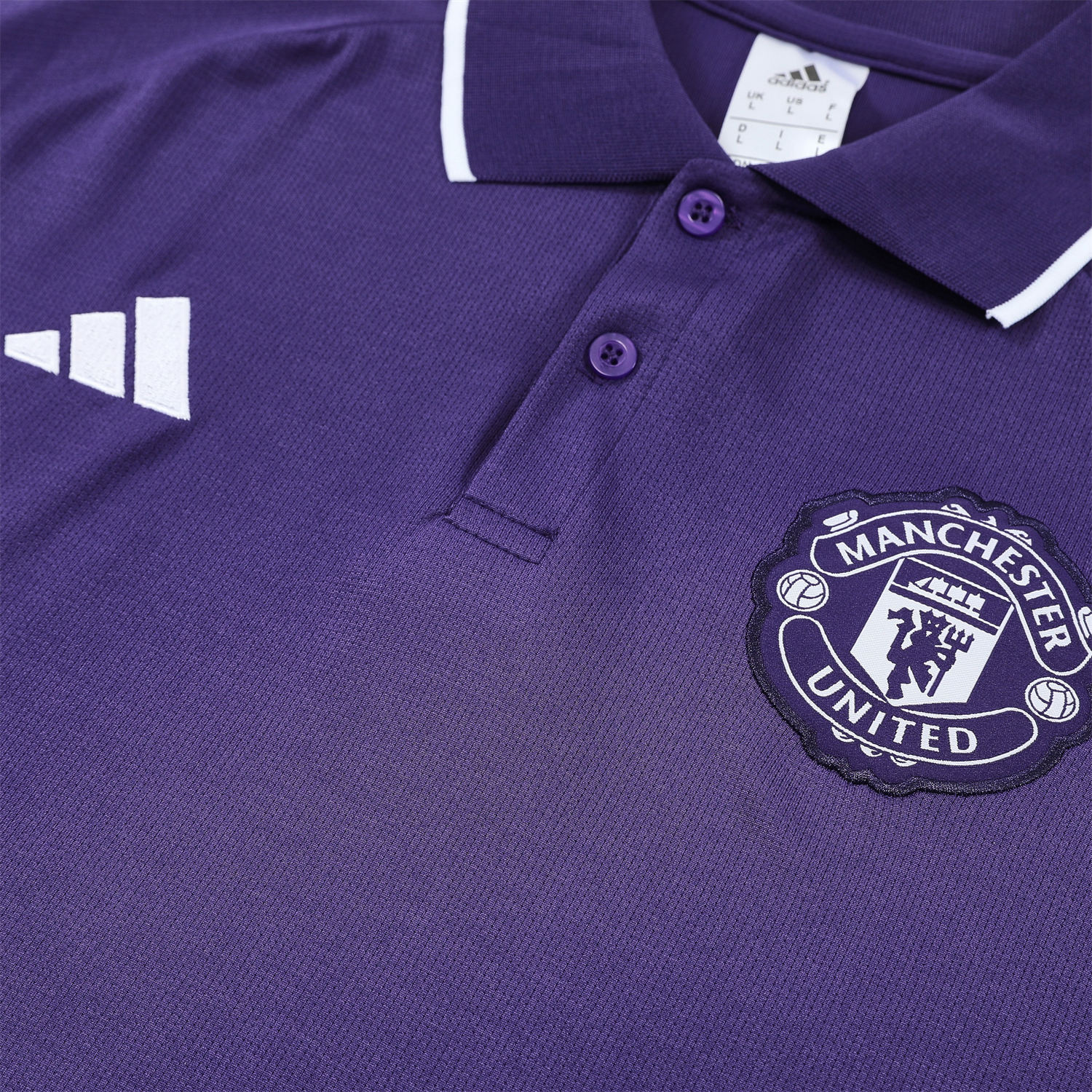 AlphaJersey-Manchester United 25-26 POLO Short-Sleeve Training Set - Purple Top and Black Pants