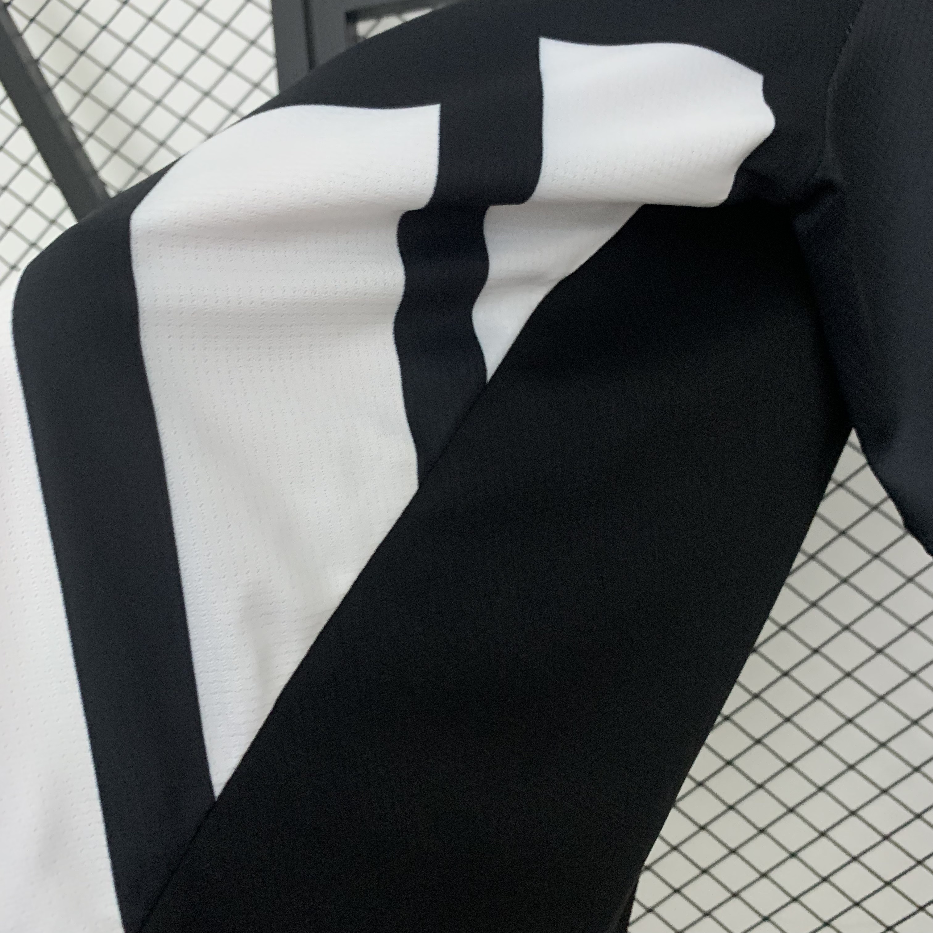 AlphaJersey-Real Madrid 25-26 Black Gold White Three Bars Jersey - Fans Version