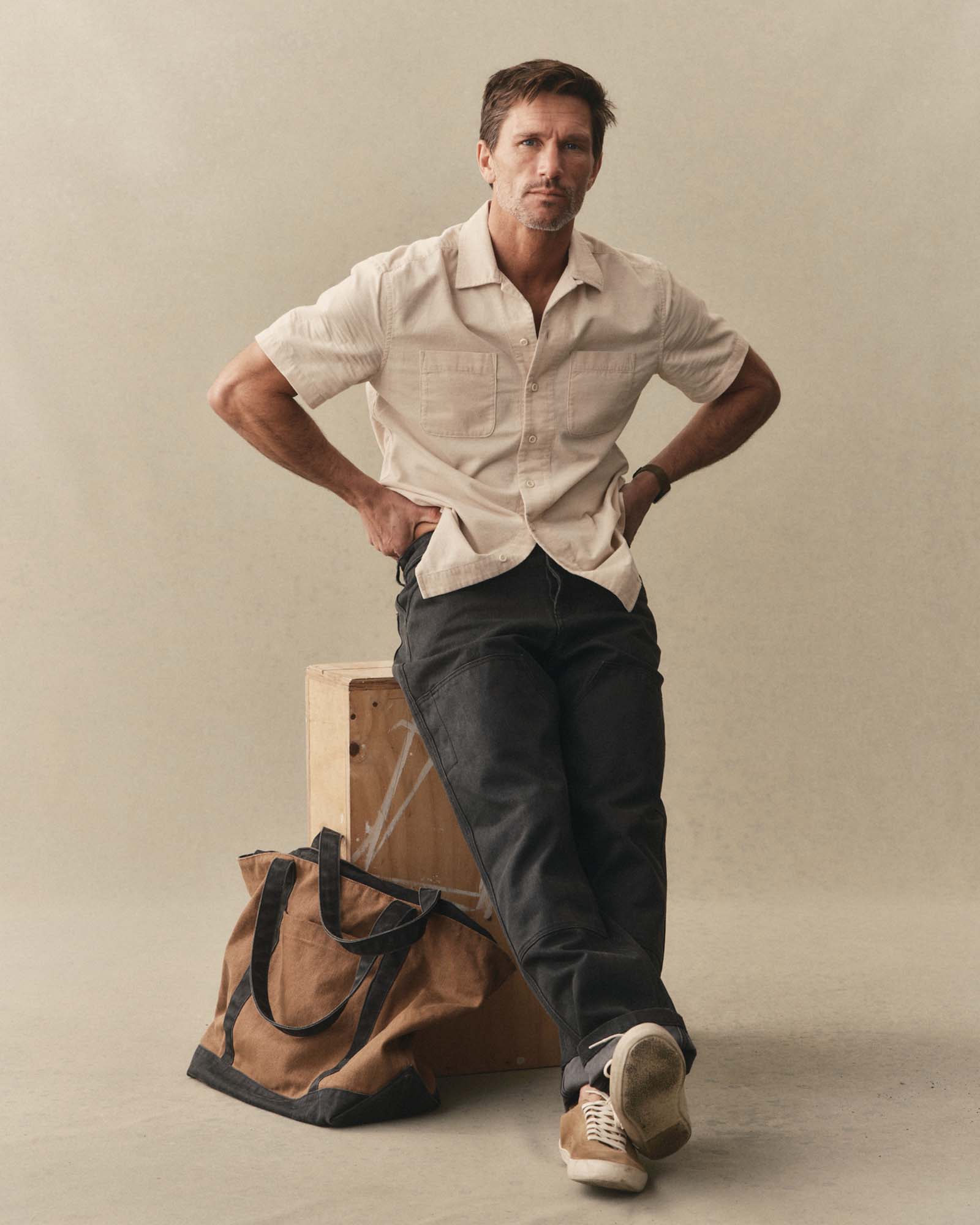 The Conrad Shirt in Heather Oat Pincord | Modern Menswear by yycbvcnbmmnbm