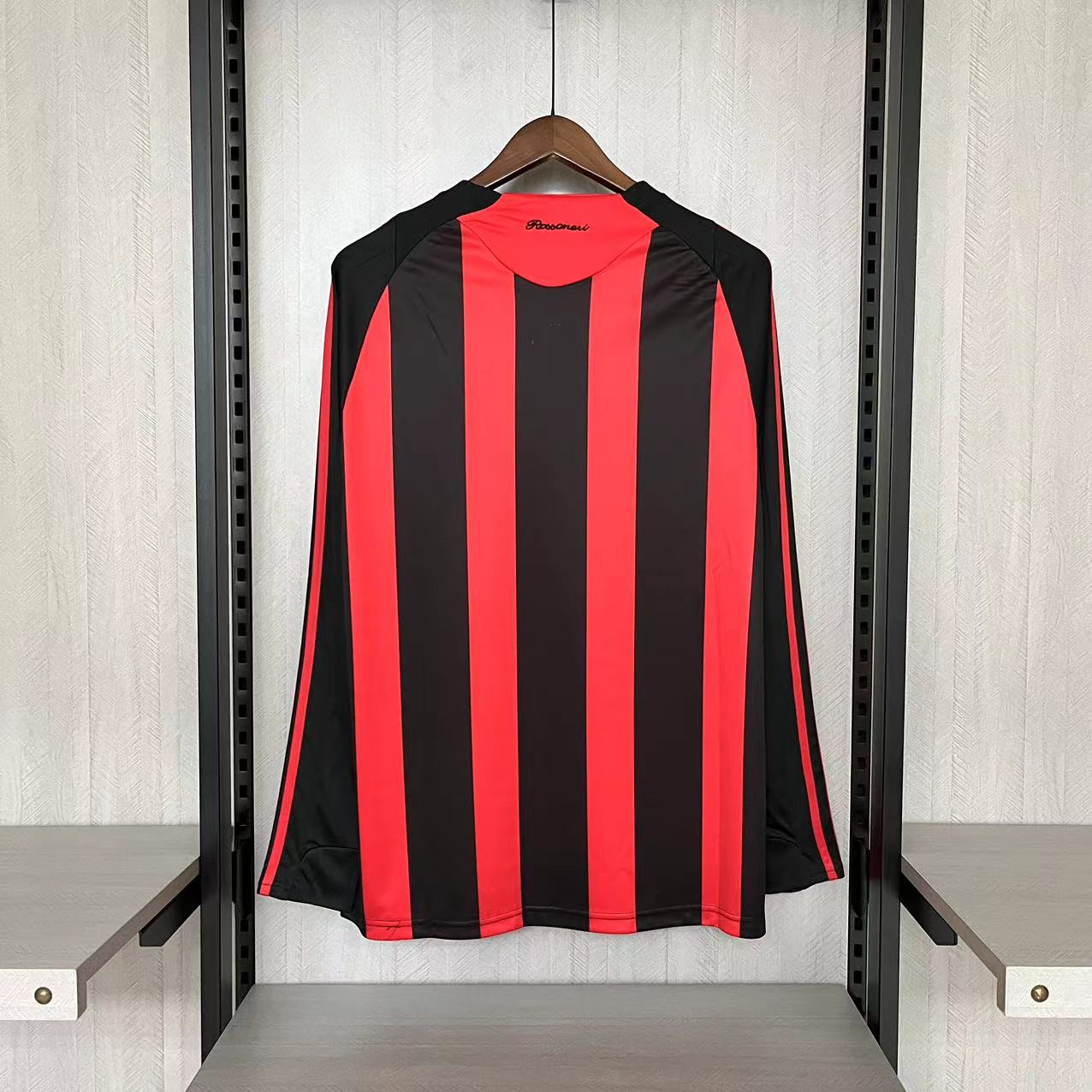 AlphaJersey-Retro AC Milan 2008-09 Home Long Sleeve Jersey