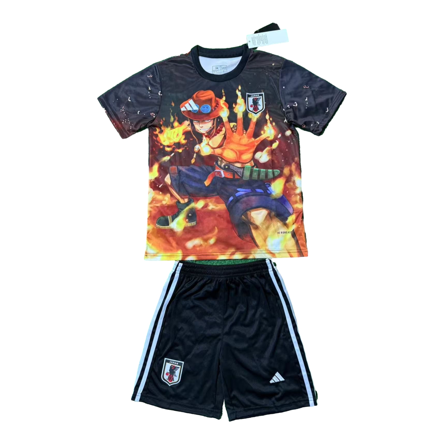AlphaJersey-Japan 25-26 Fire Boy Ace Black Special Kids Kit